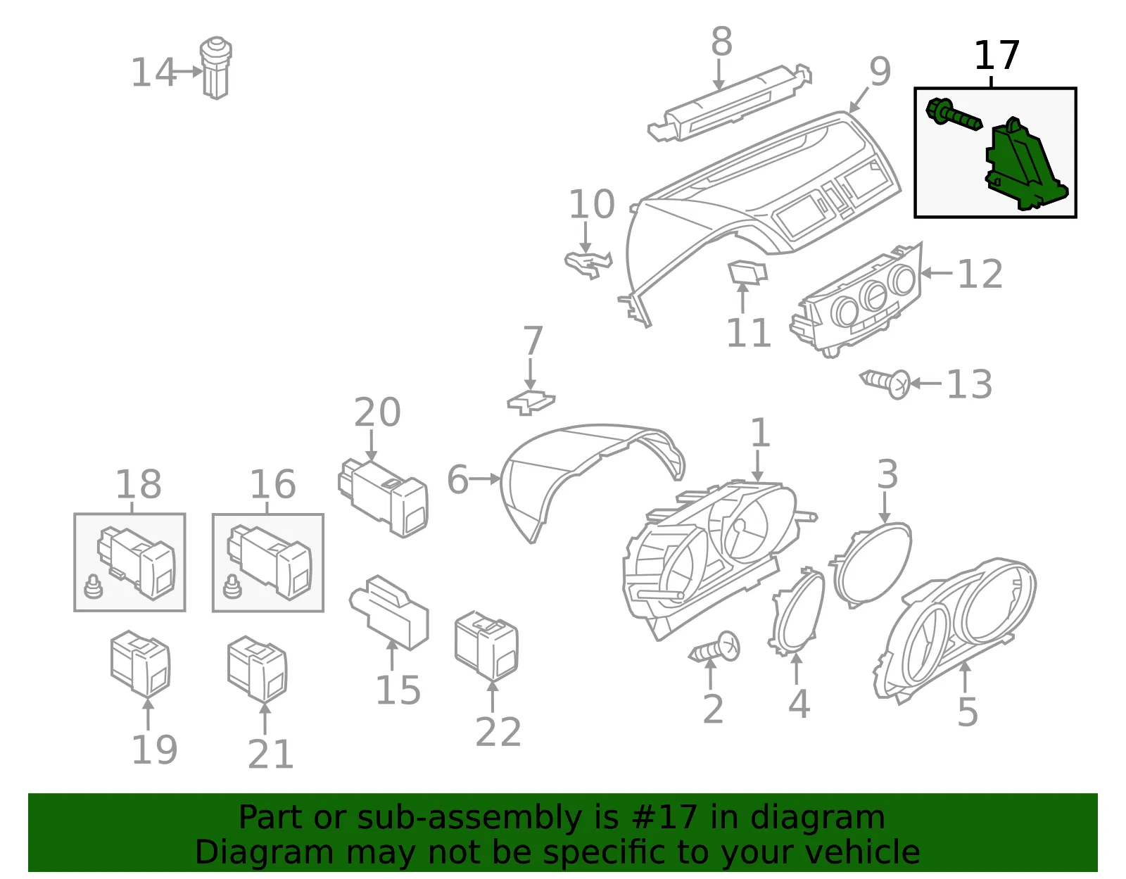 Hazard Switch - Mazda (bbm2664h0) - view 2
