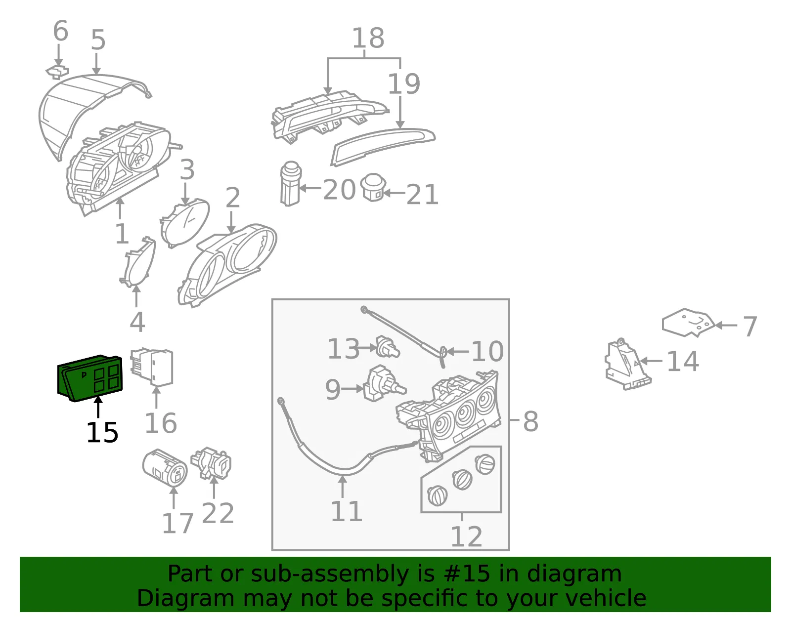 Switch Assembly - Mazda (bbm366170b) - view 2