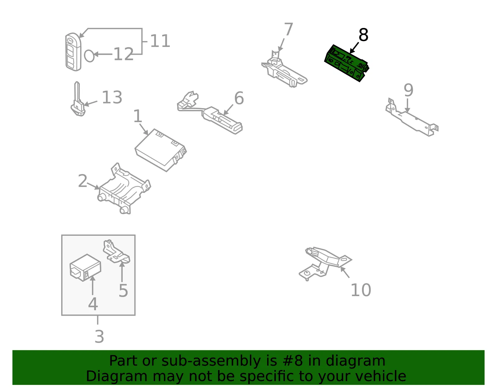 Keyless Entry Antenna - Mazda (bbm3676n0) - view 2