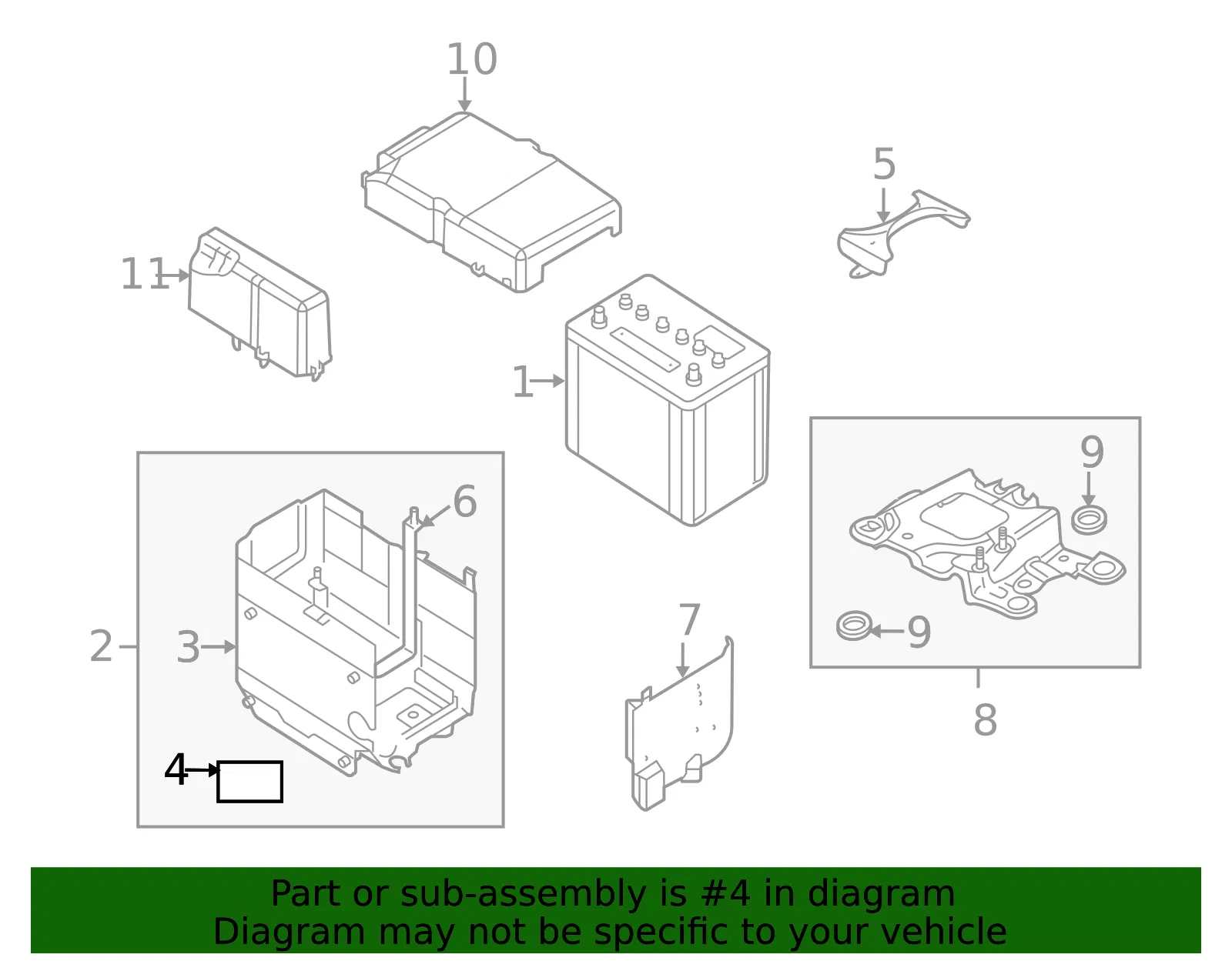 Battery Insulator - Mazda (bbm456782a)