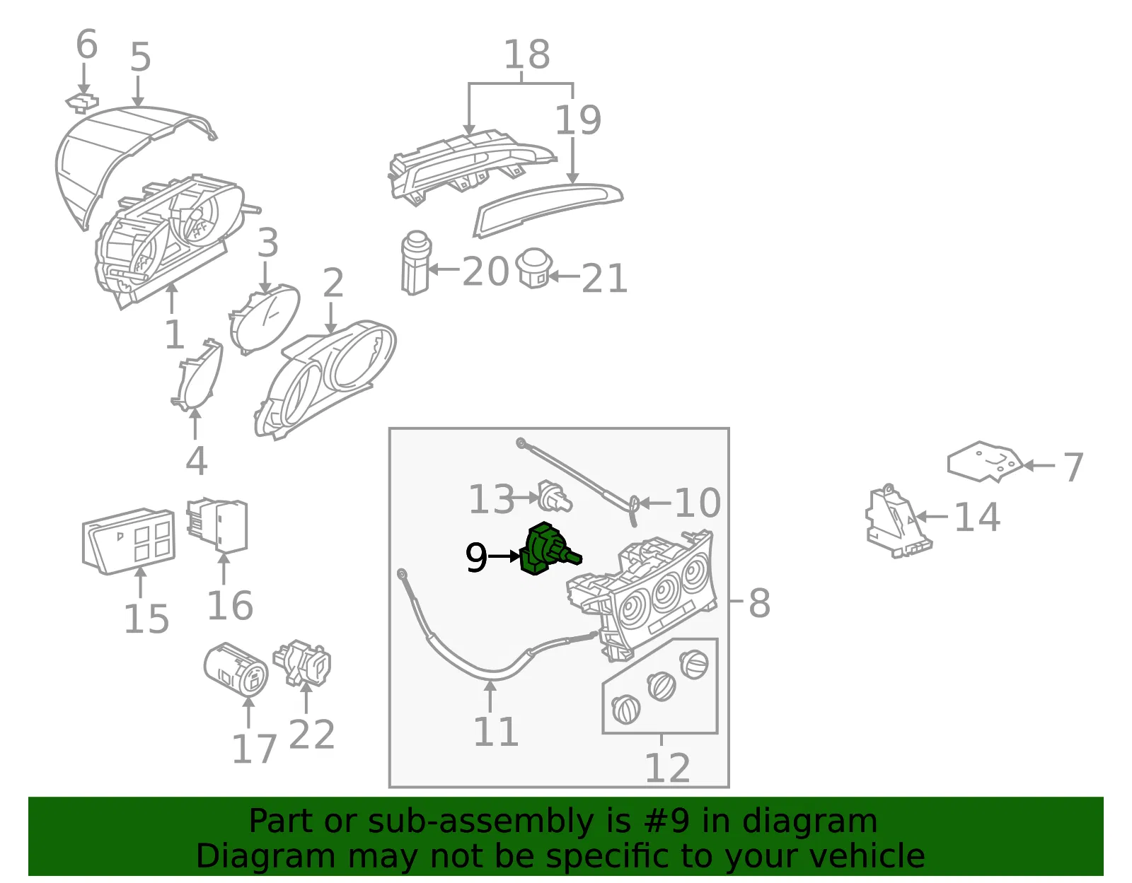 Fan Switch - Mazda (bbm461200) - view 2