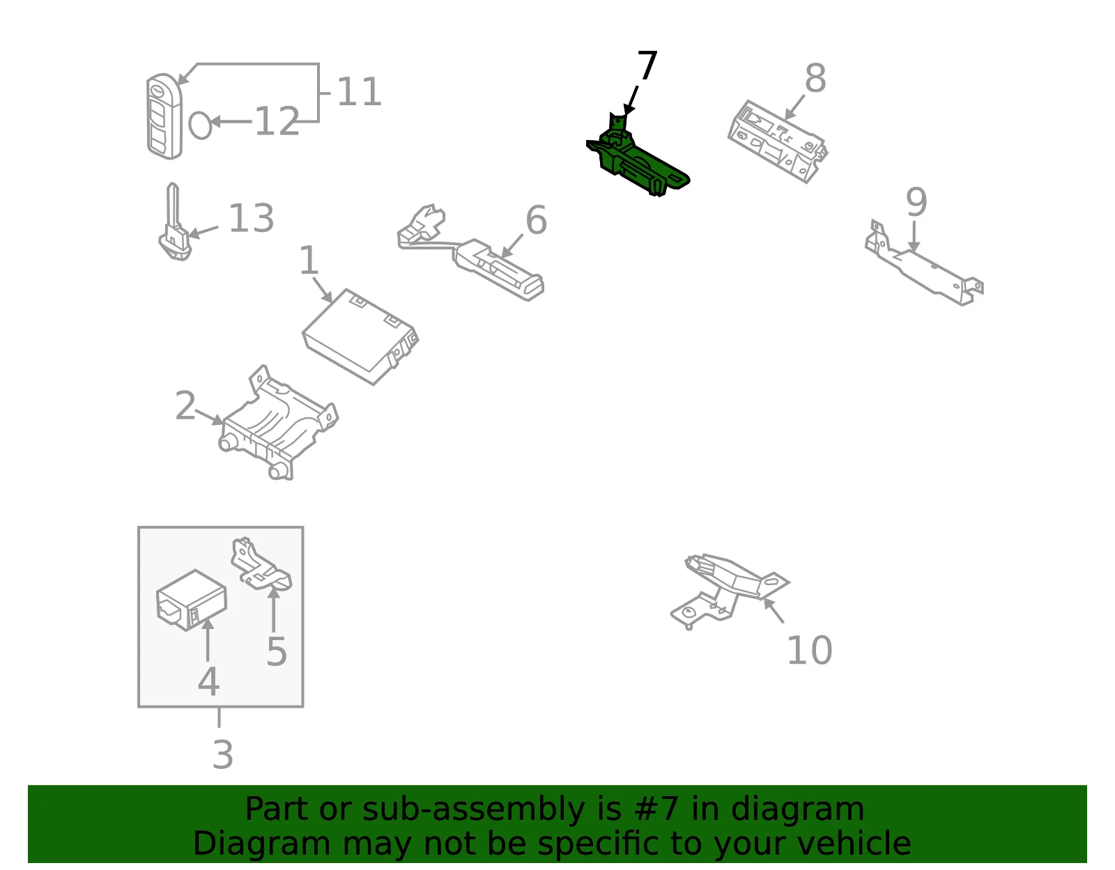 Keyless Entry Antenna - Mazda (bbm4676n0) - view 2