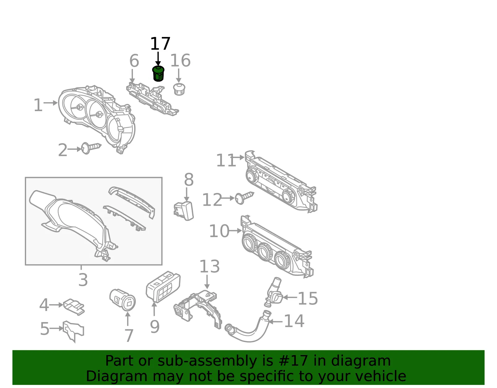 Sun Load Temperature Sensor - Mazda (bbm561751a) - view 2