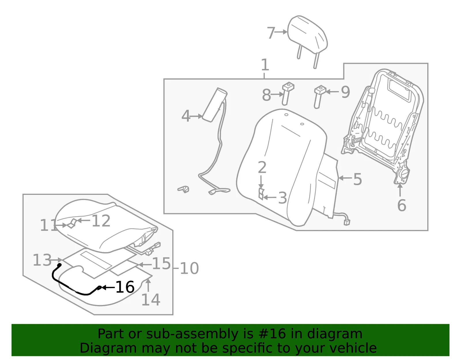 Seat Wire - Mazda (bbm5884h1) - view 2