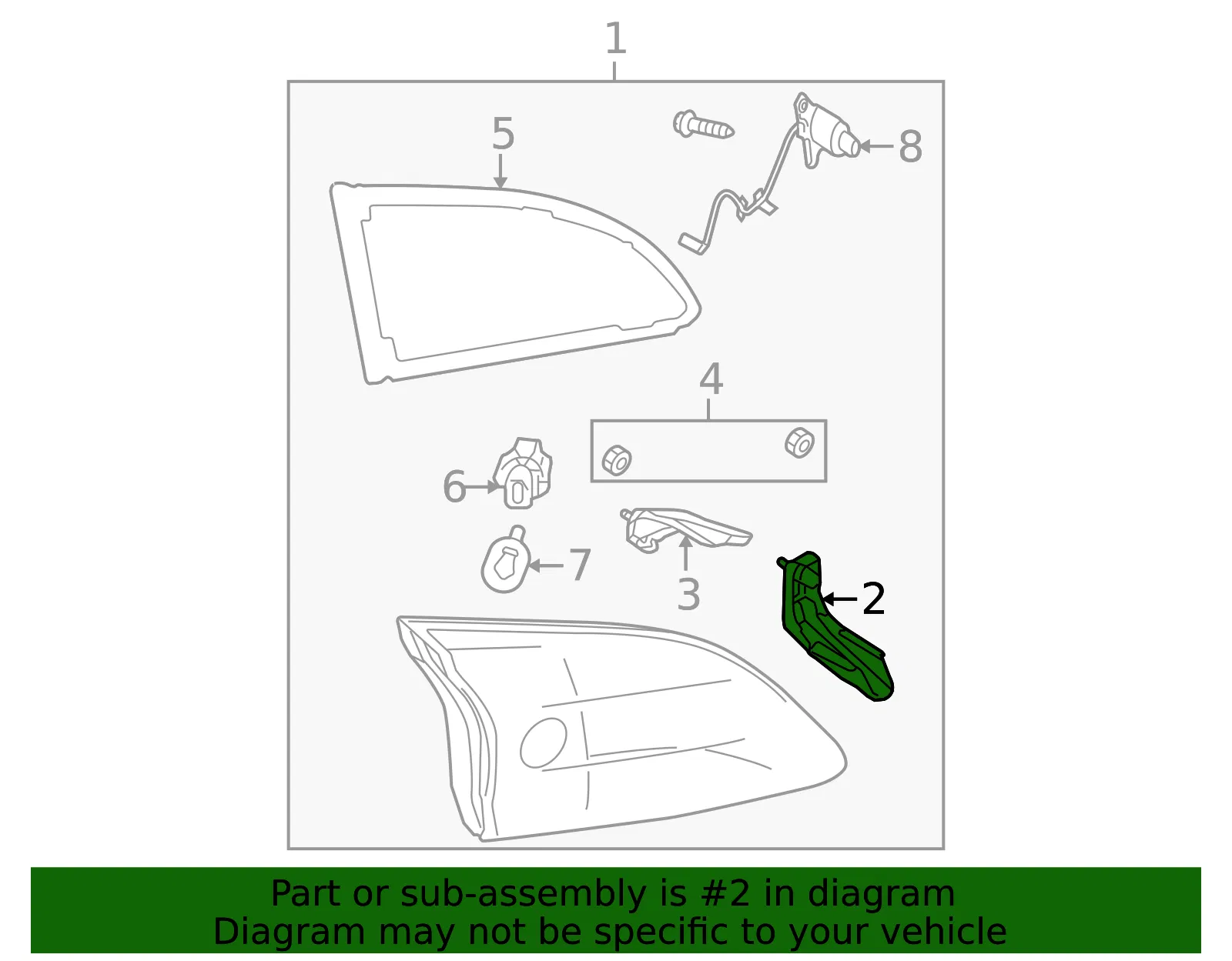 Backup Lamp Bracket - Mazda (bbn7513k7) - view 2