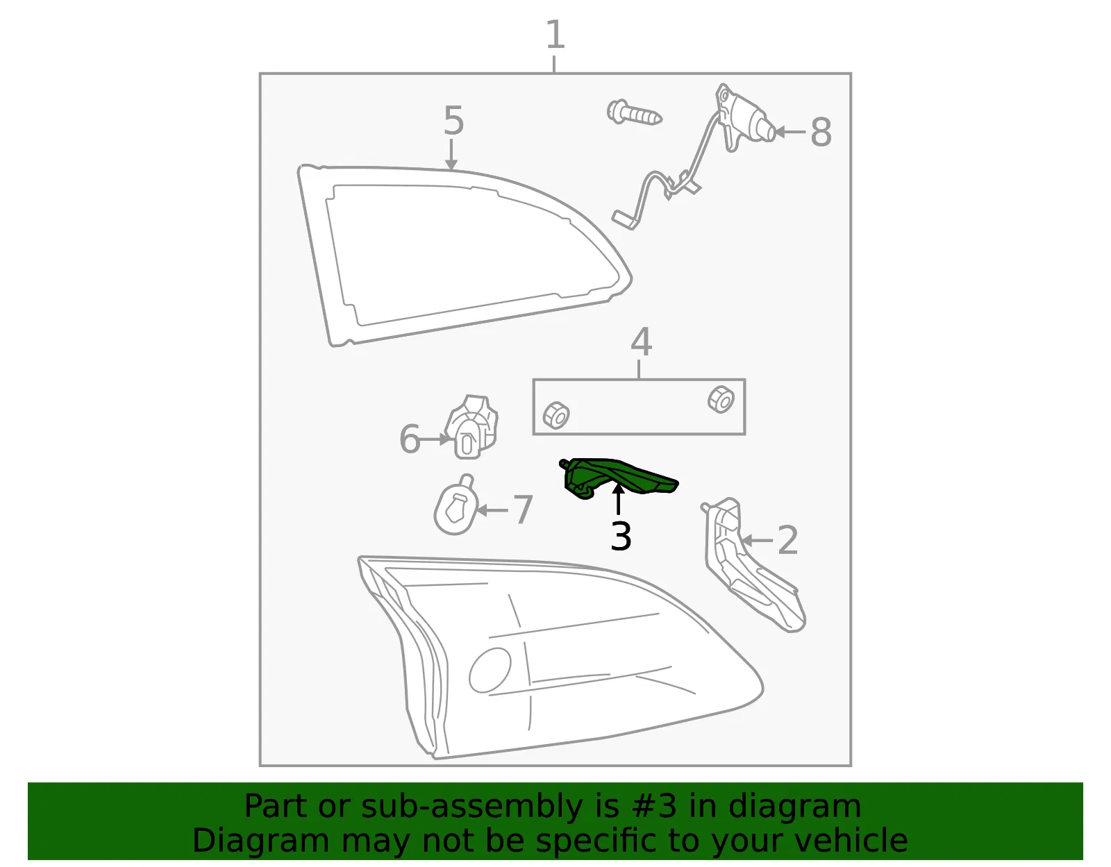 Backup Lamp Mount Bracket - Mazda (bbn8513k7) - view 2