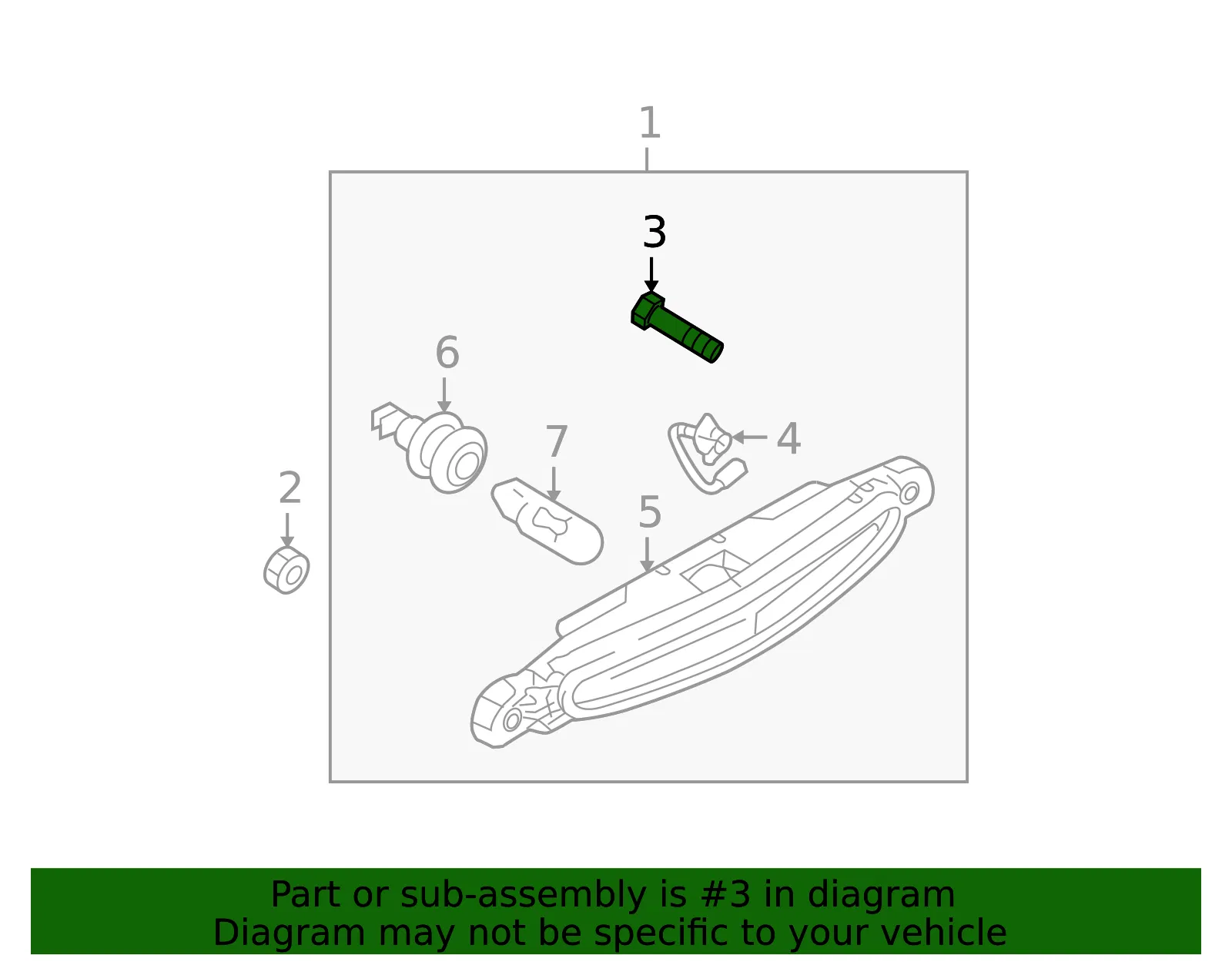 Center High Mount Stop Light Screw - Mazda (bc1m50713) - view 2