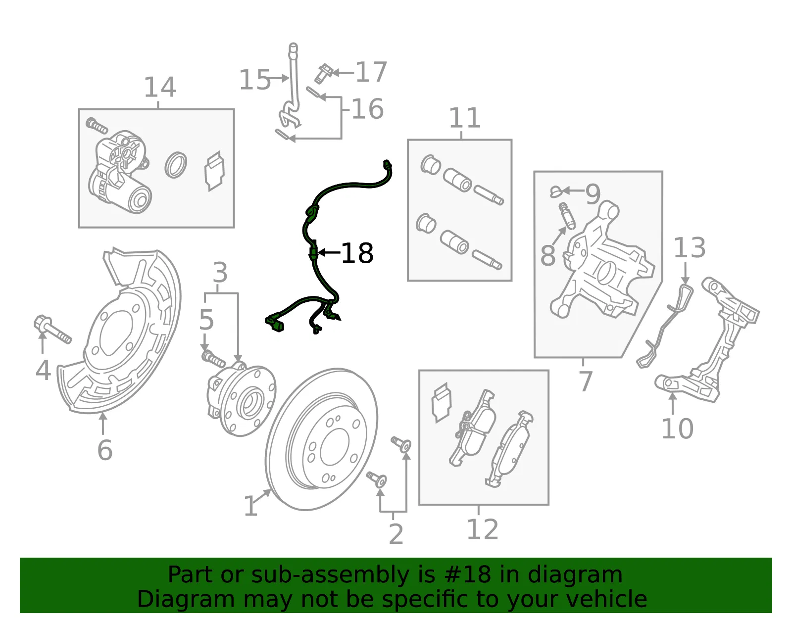 ABS Wheel Speed Sensor - Mazda (bcka437exd) - view 2