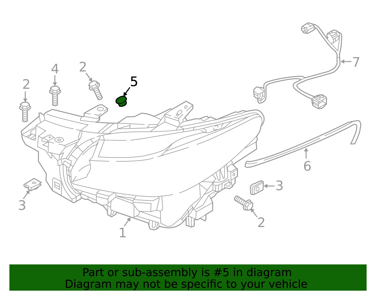 Headlamp Assembly Rivet - Mazda (bcka56145a) - view 2