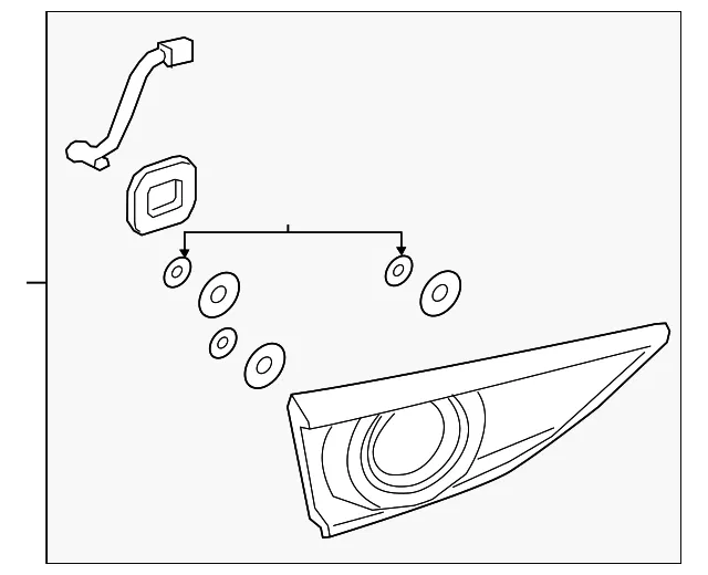 Back Up Light Assembly - Mazda (bckd513g0)