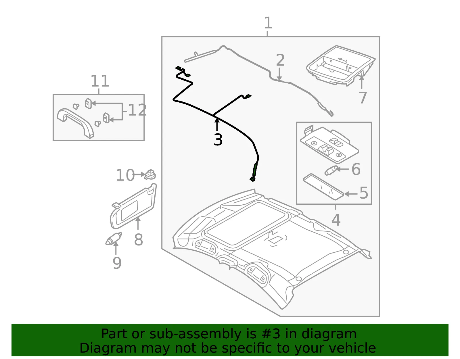 Headliner Wiring Harness - Mazda (bcn667100b) - view 2