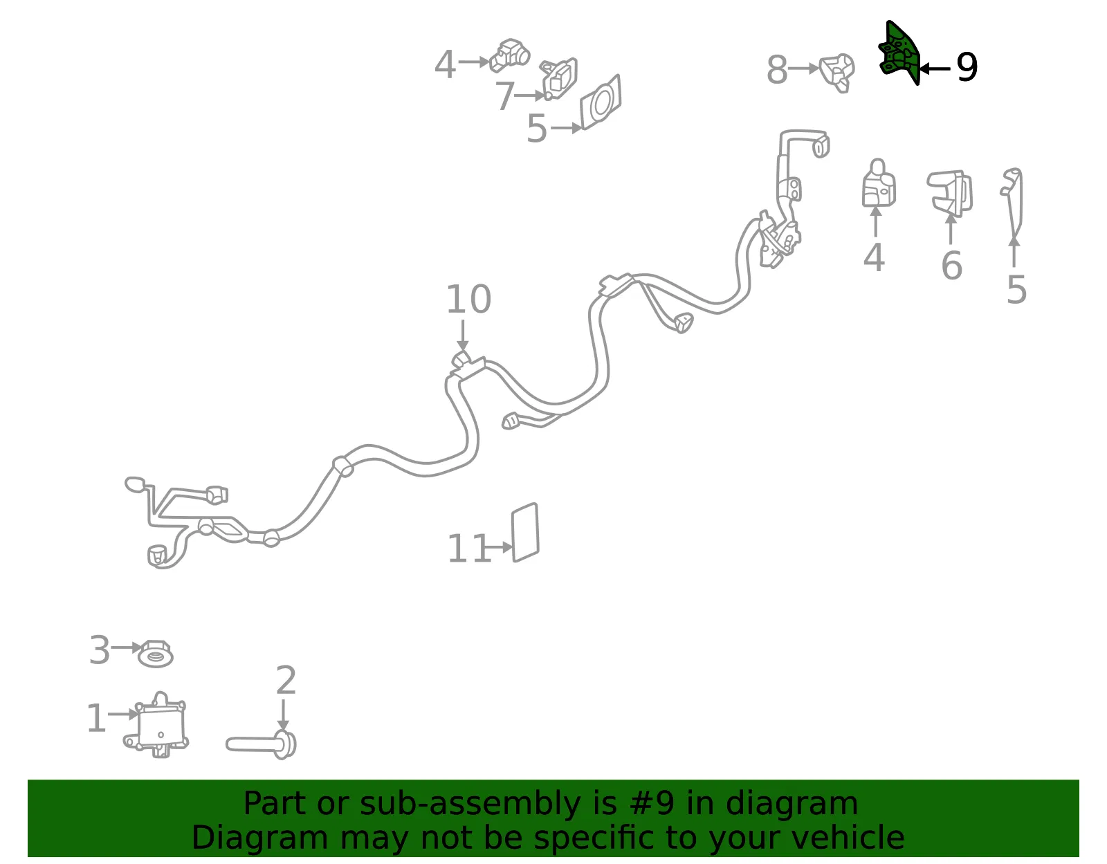 Auto Park Sensor Retainer - Mazda (bcnr67uc5) - view 2