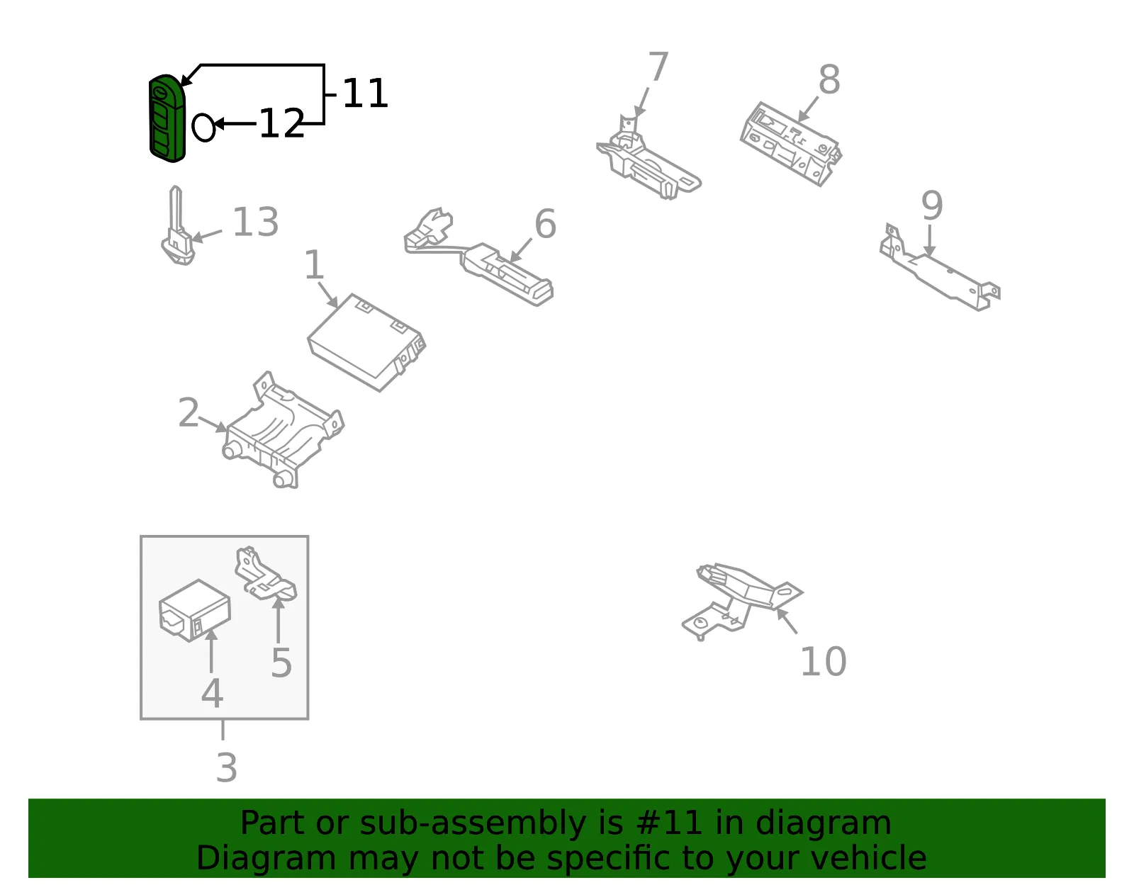Keyless Entry Transmitter - Mazda (bcr2675ry) - view 2