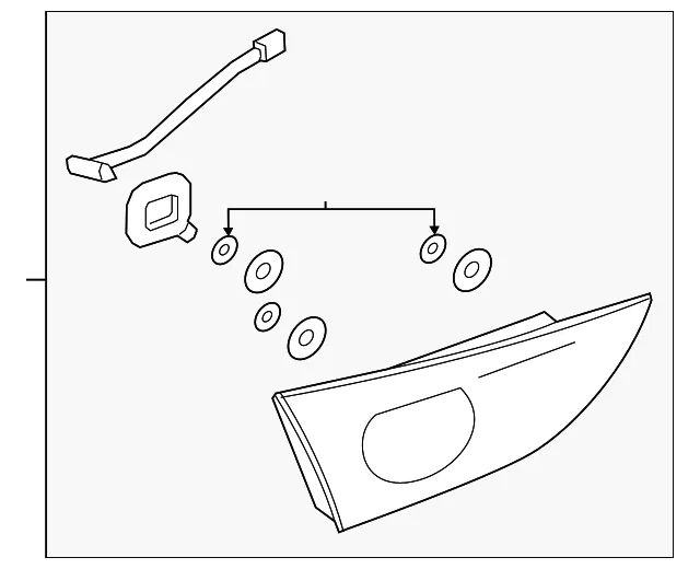 Back Up Light Assembly - Mazda (bcww513f0b)