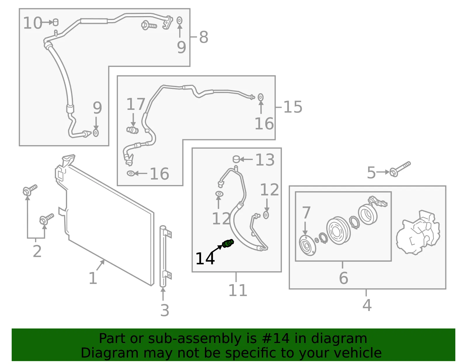 HVAC Pressure Switch - Mazda (bdgf614f1a) - view 2