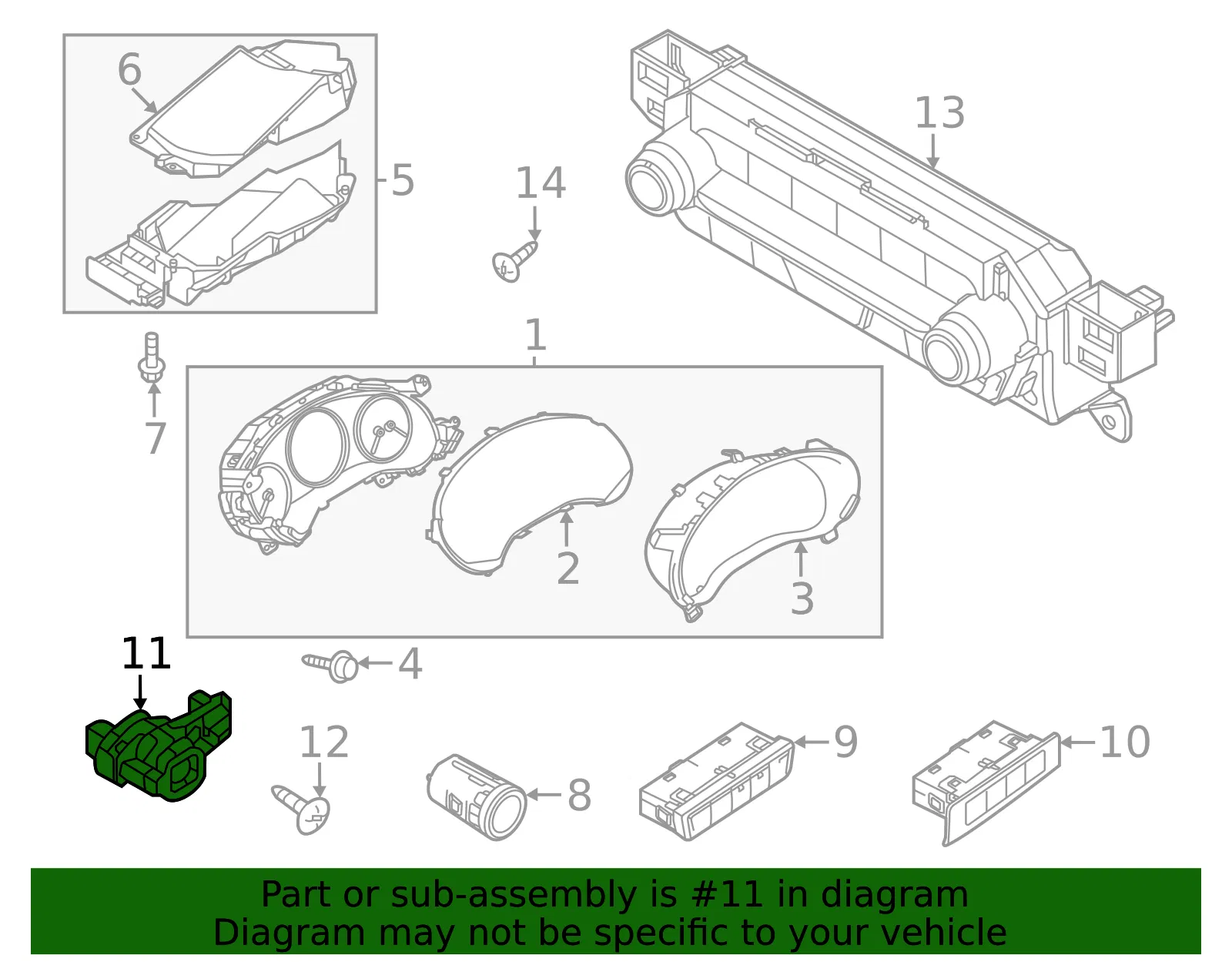 Cabin Air Temperature Sensor - Mazda (bdgg61757a) - view 2