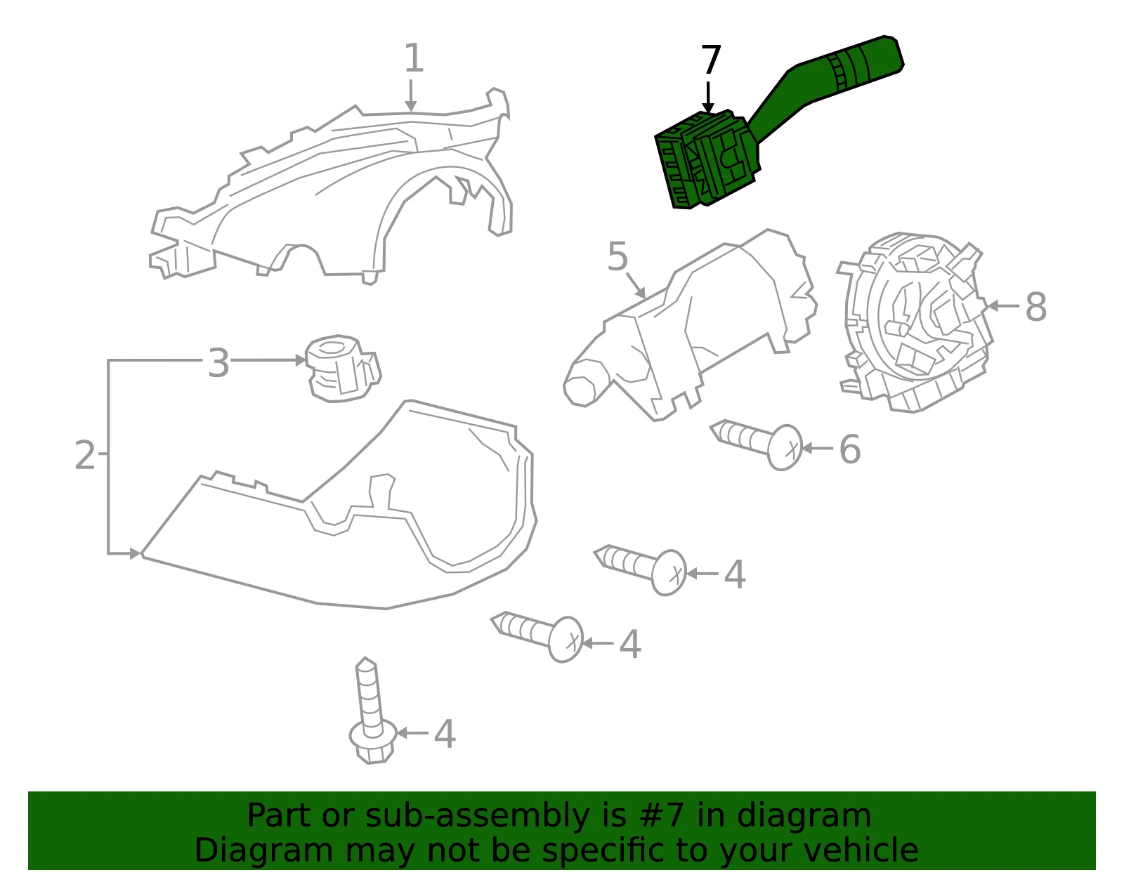 Wiper Switch - Mazda (bdgh66128) - view 2