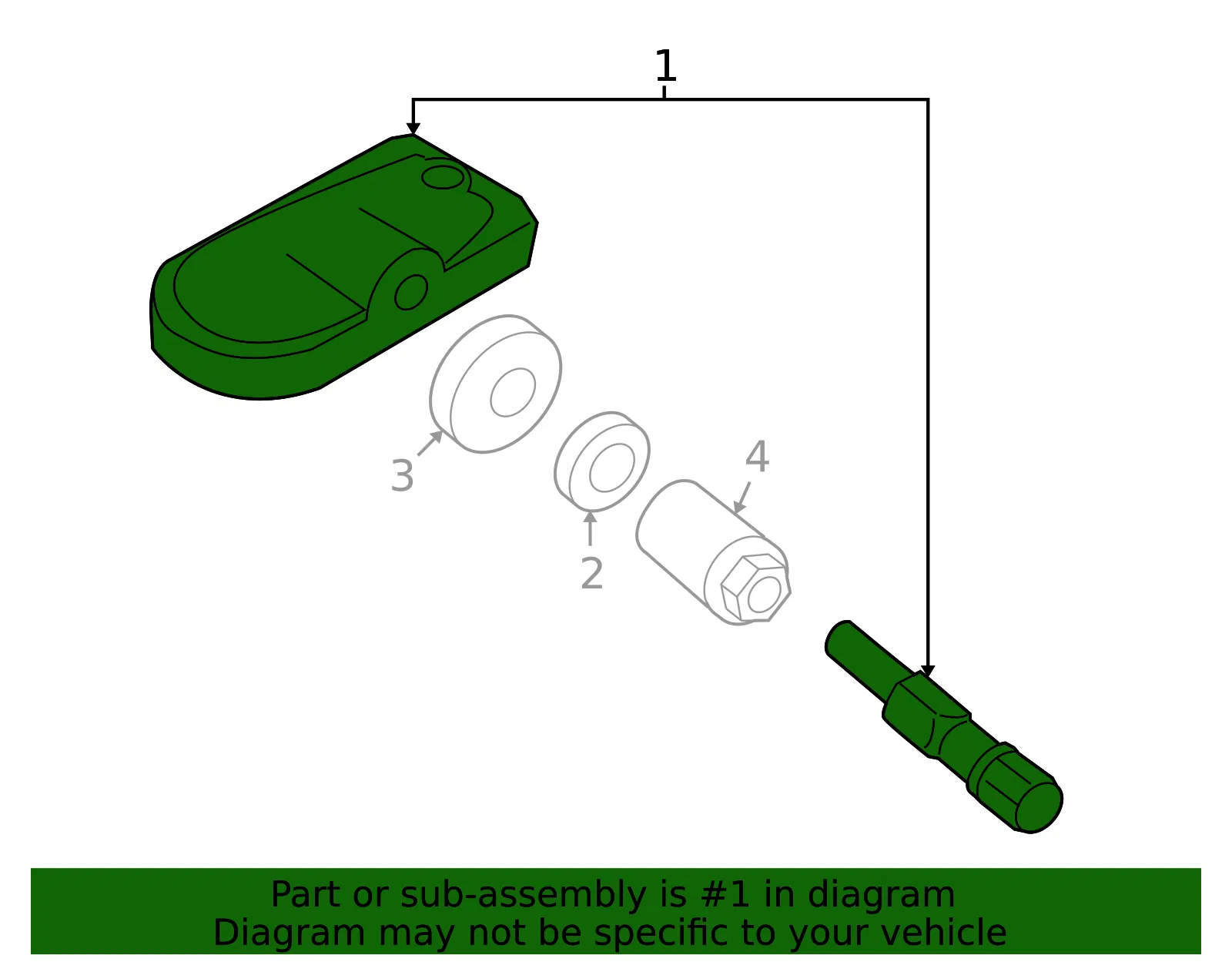 Tire Pressure Sensor - Mazda (bdmc37140) - view 3