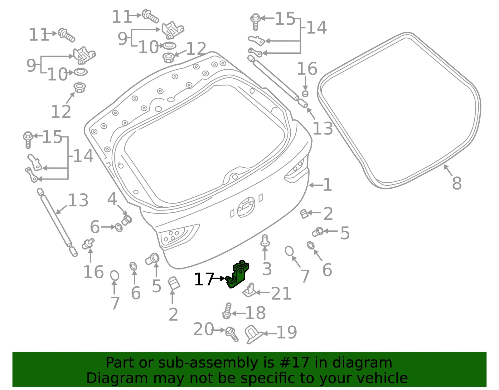 Trunk Lock Actuator Motor - Mazda (bdmt62310) - view 2