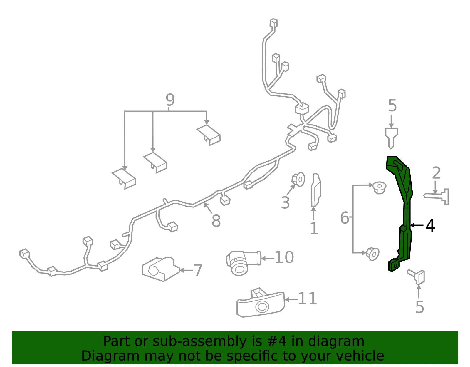 Blind Spot Detection System Warning Sensor Bracket - Mazda (bdts502a1a) - view 2