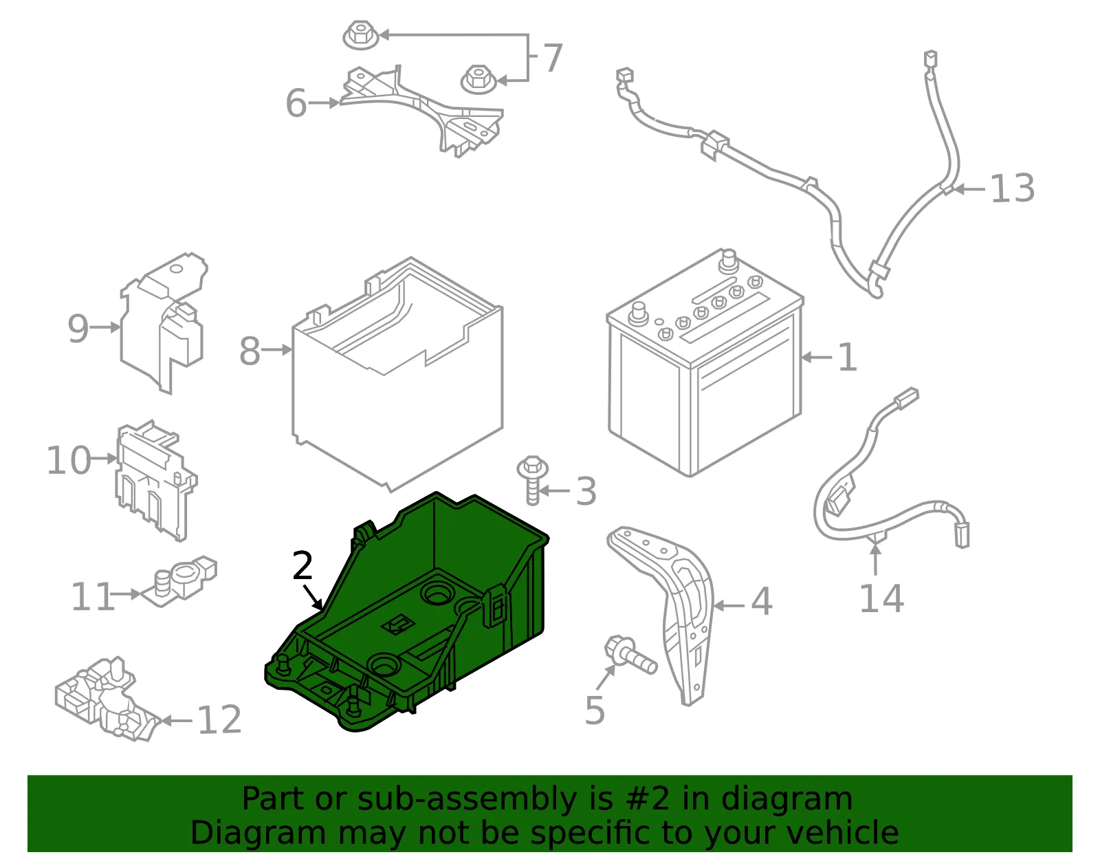 Battery Tray - Mazda (bdts56040b) - view 2