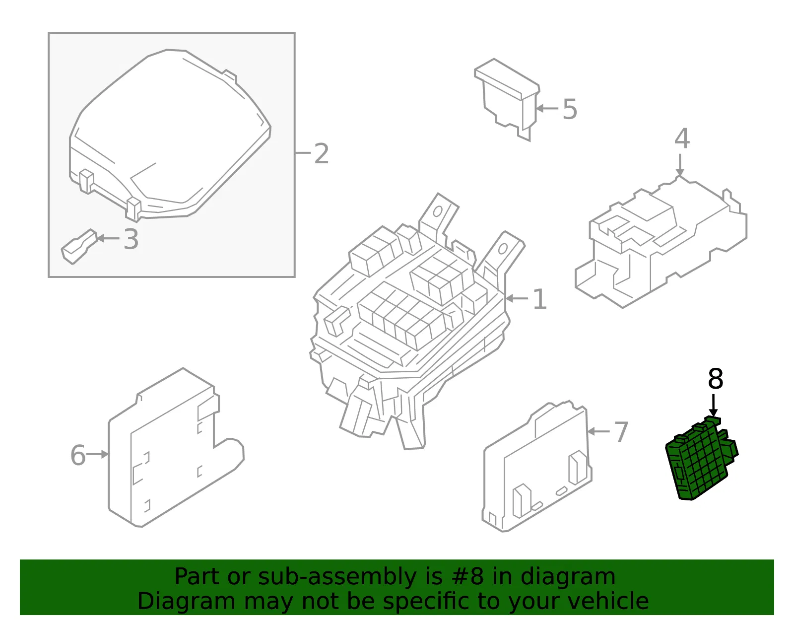 Vehicle Power Control Module - Mazda (bdts675z0b) - view 2