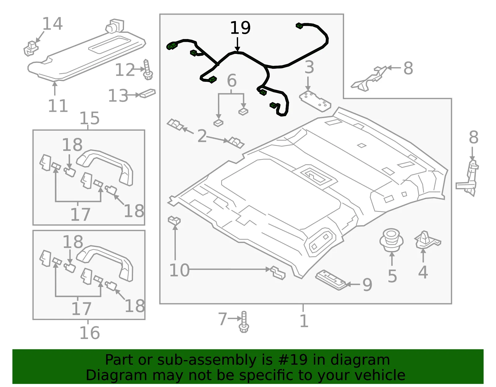 Headliner Wiring Harness - Mazda (bdwl67100a) - view 2