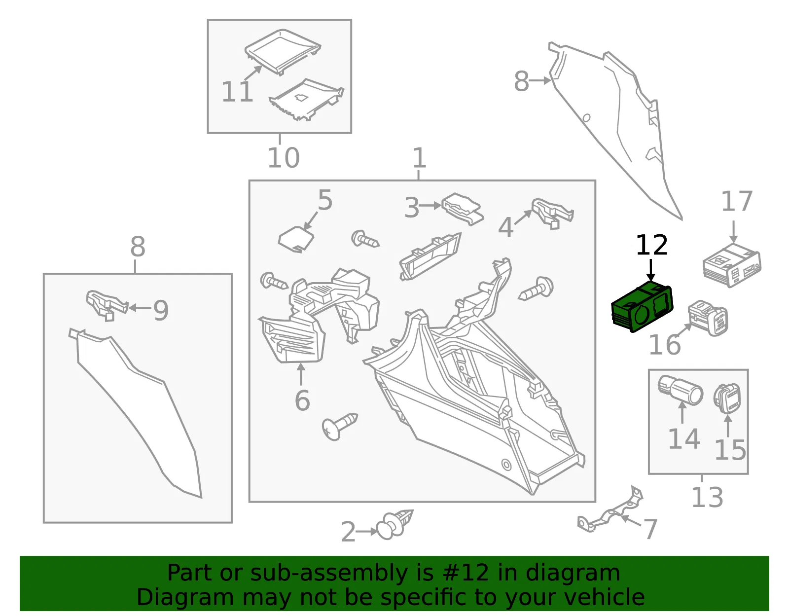 Switch Housing - Mazda (bhn966962) - view 2