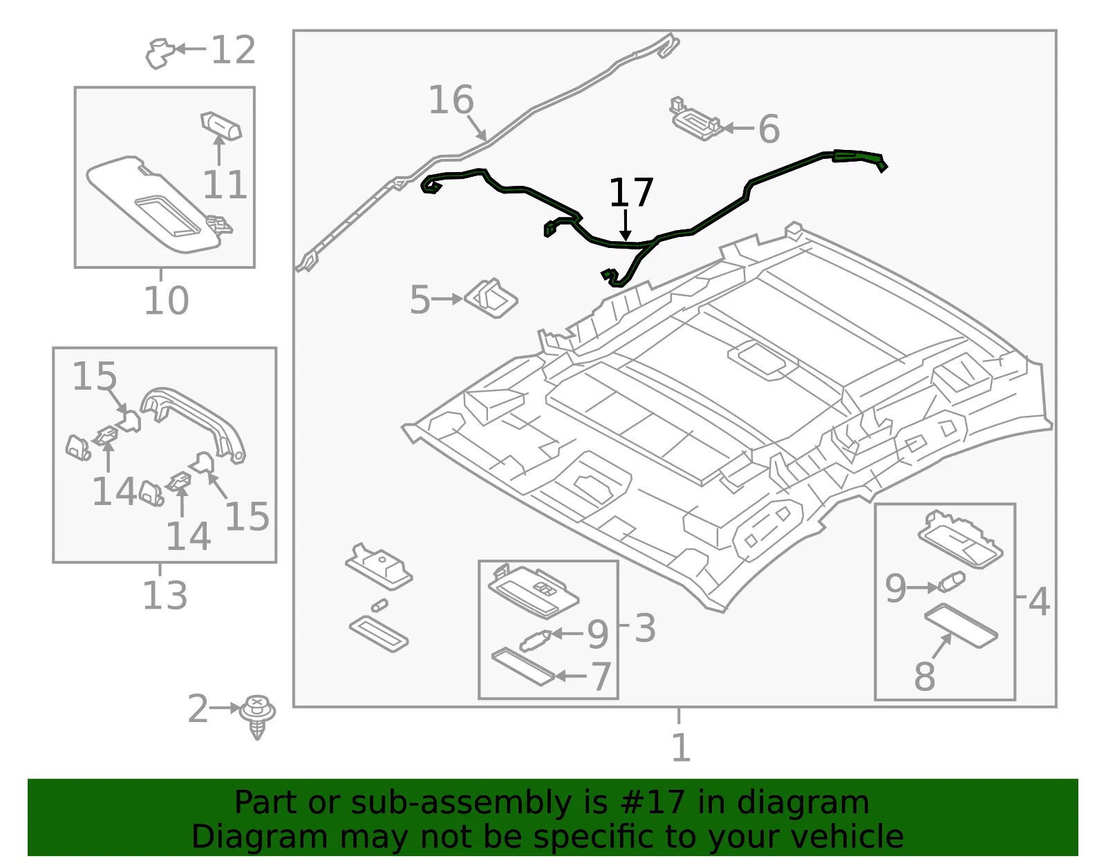 Headliner Wiring Harness - Mazda (bhp567100a) - view 2