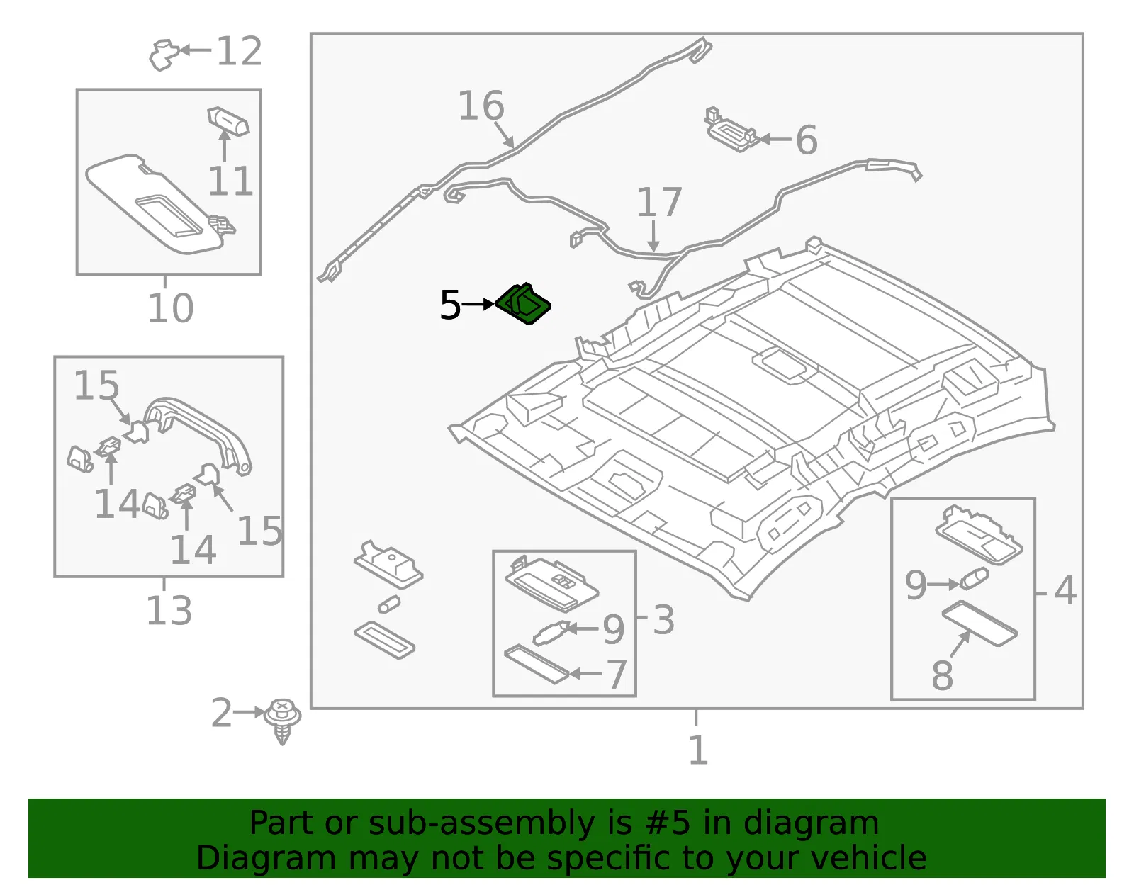 Dome Lamp Assembly Bracket - Mazda (bhp56883y) - view 2