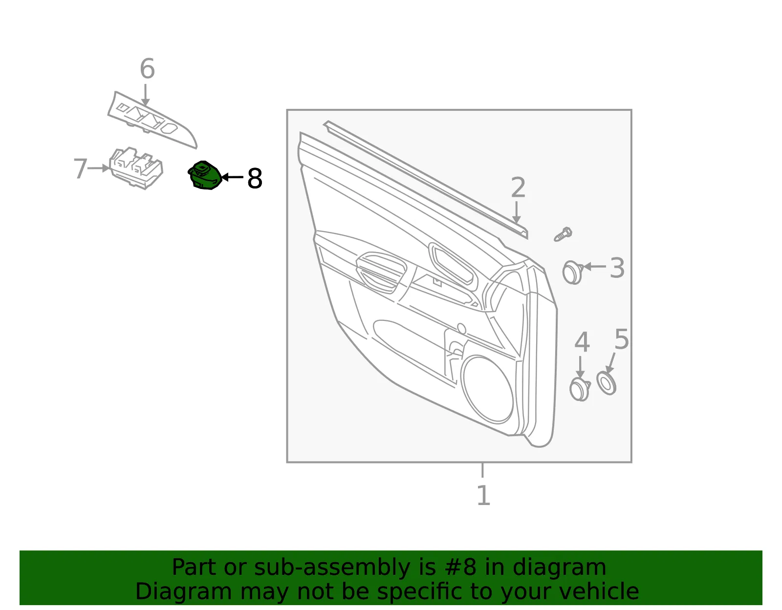 Mirror Switch - Mazda (bj0e66600) - view 2