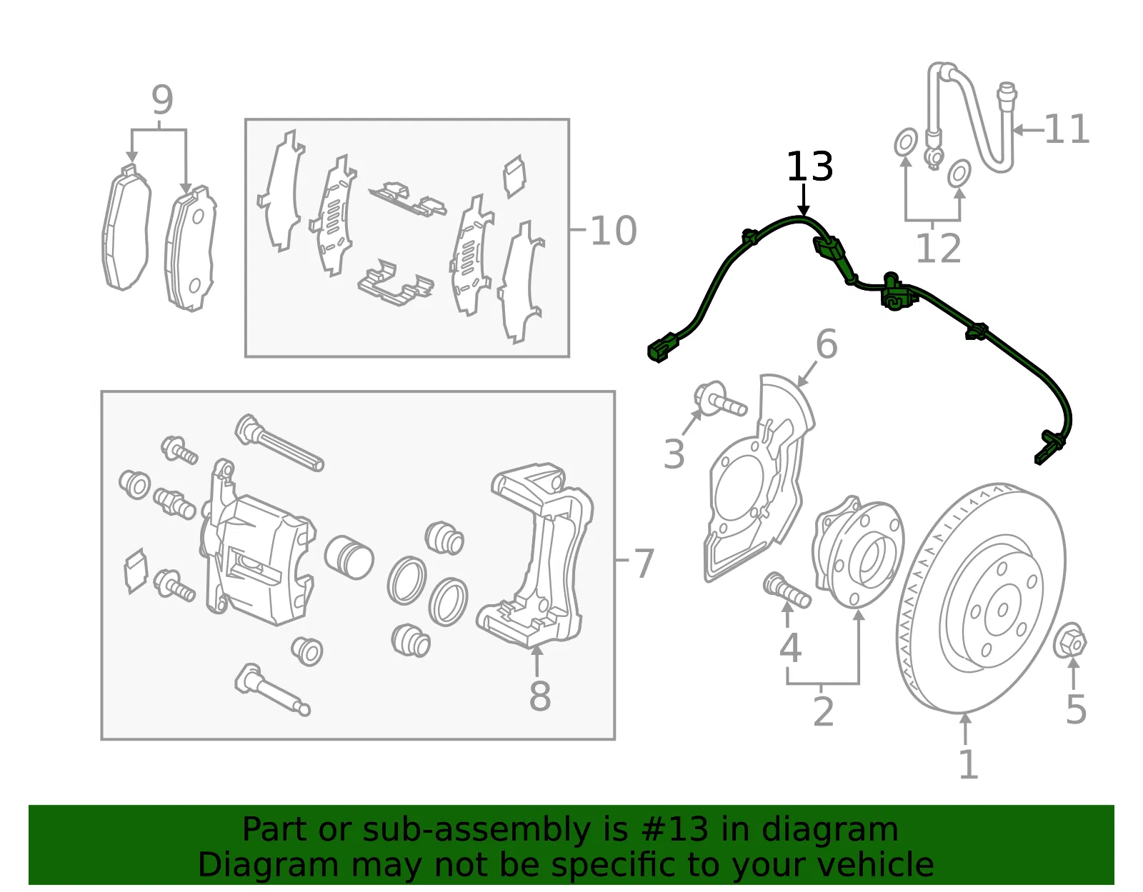 ABS Sensor - Mazda (bjs74370xa) - view 2