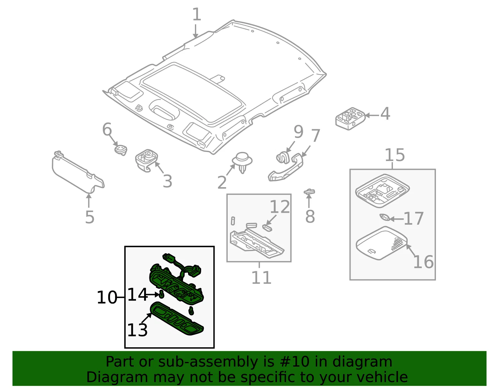 Map Lamp Assembly - Mazda (bl2a69970a03) - view 2