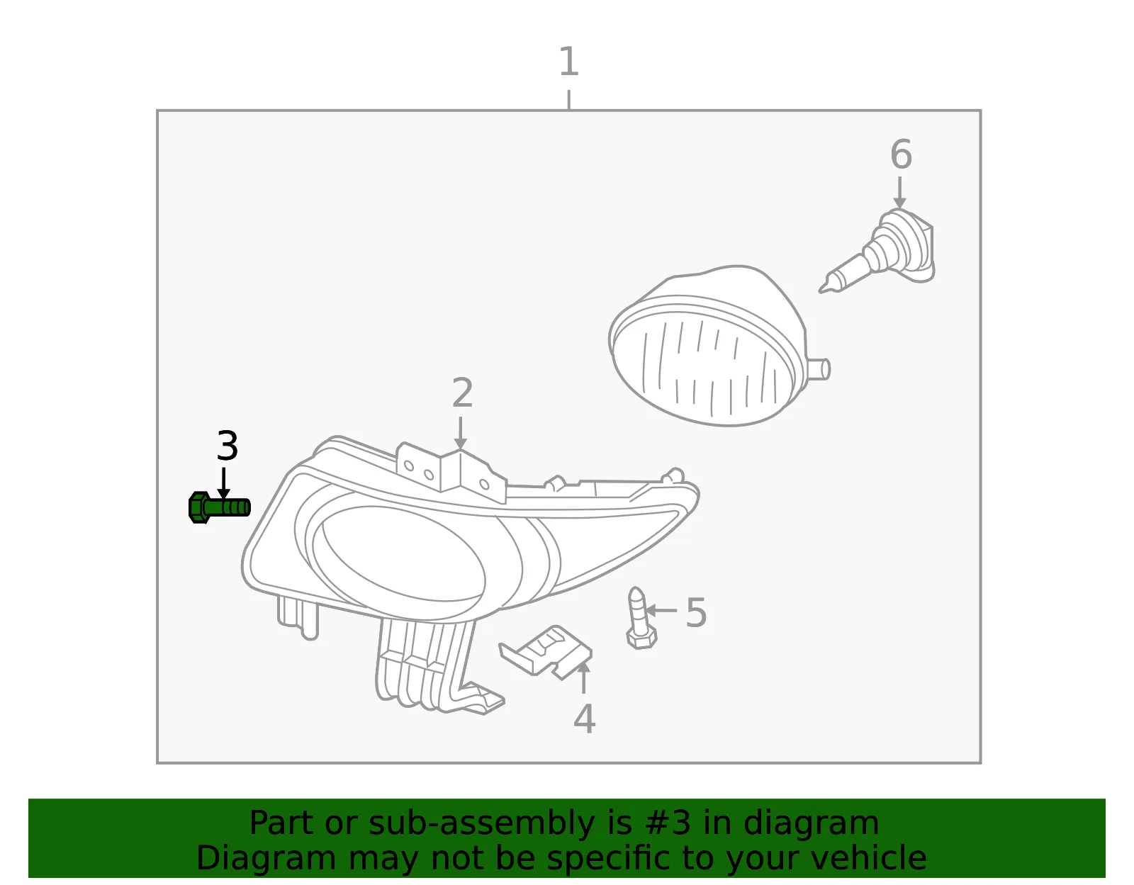 Fog Light Bolt - Mazda (bp4k51695) - view 2