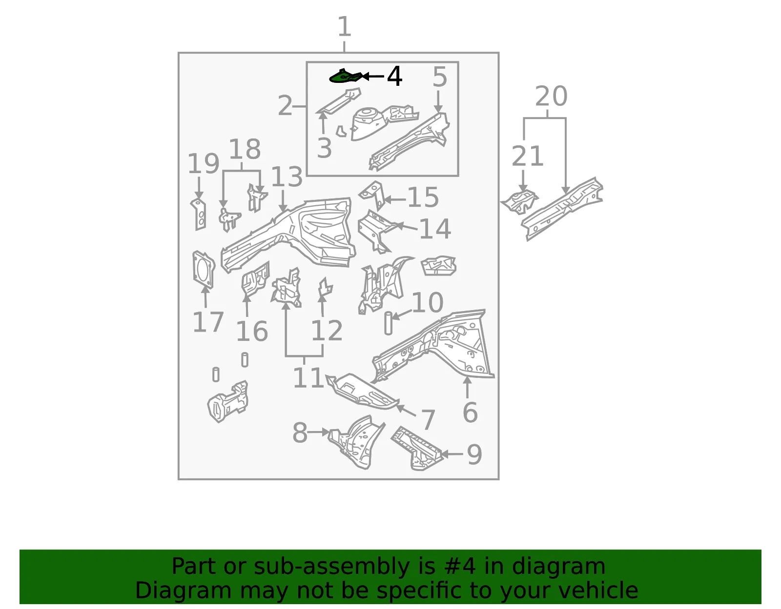 Battery Tray Bracket - Mazda (bp4k54490d) - view 2