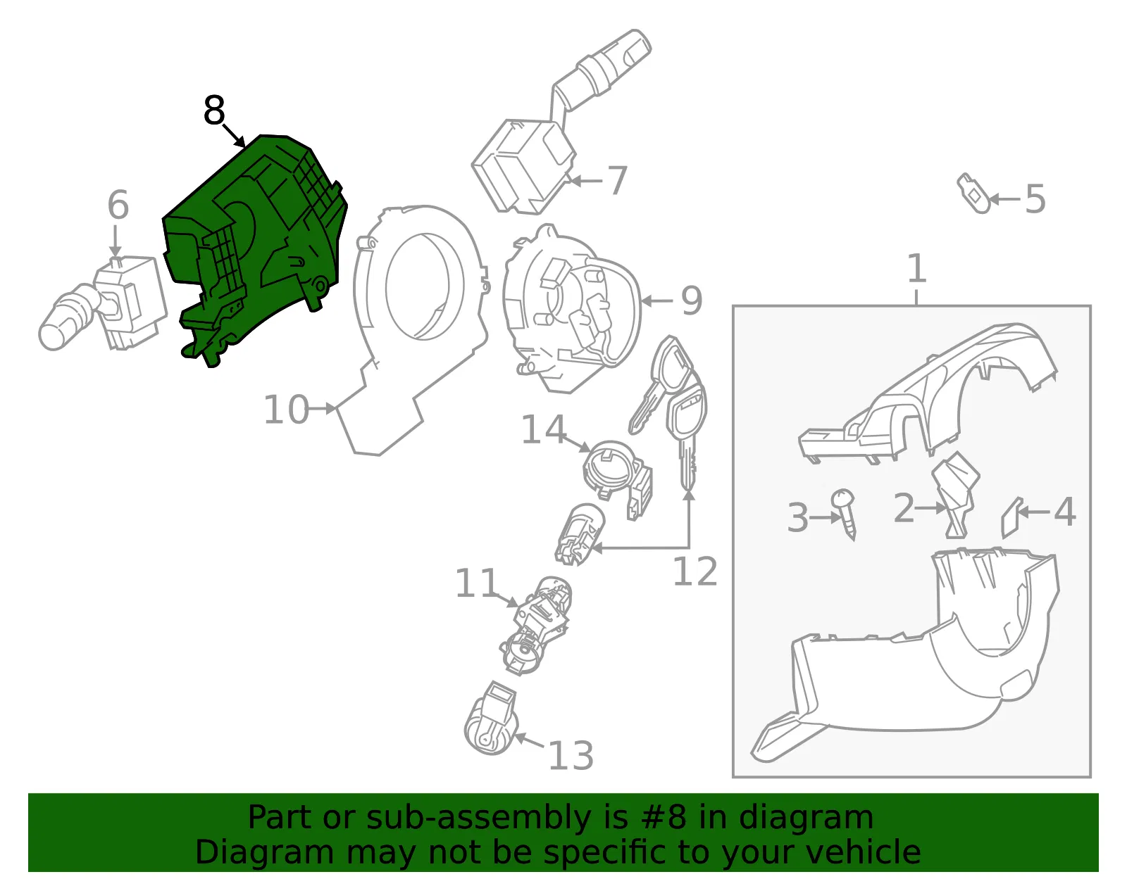 Switch Housing - Mazda (bp4k661b1) - view 2