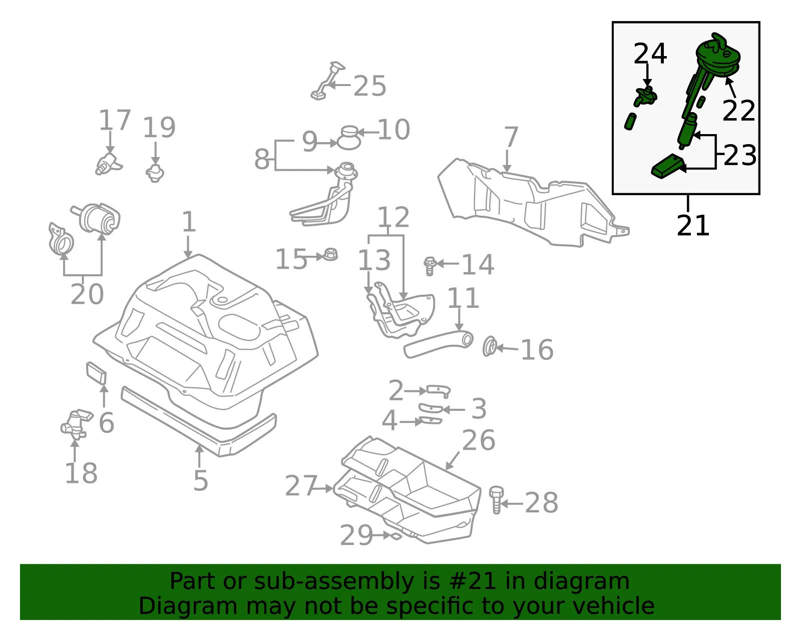 Fuel Pump Module Assembly - Mazda (bp4w1335zg) - view 2