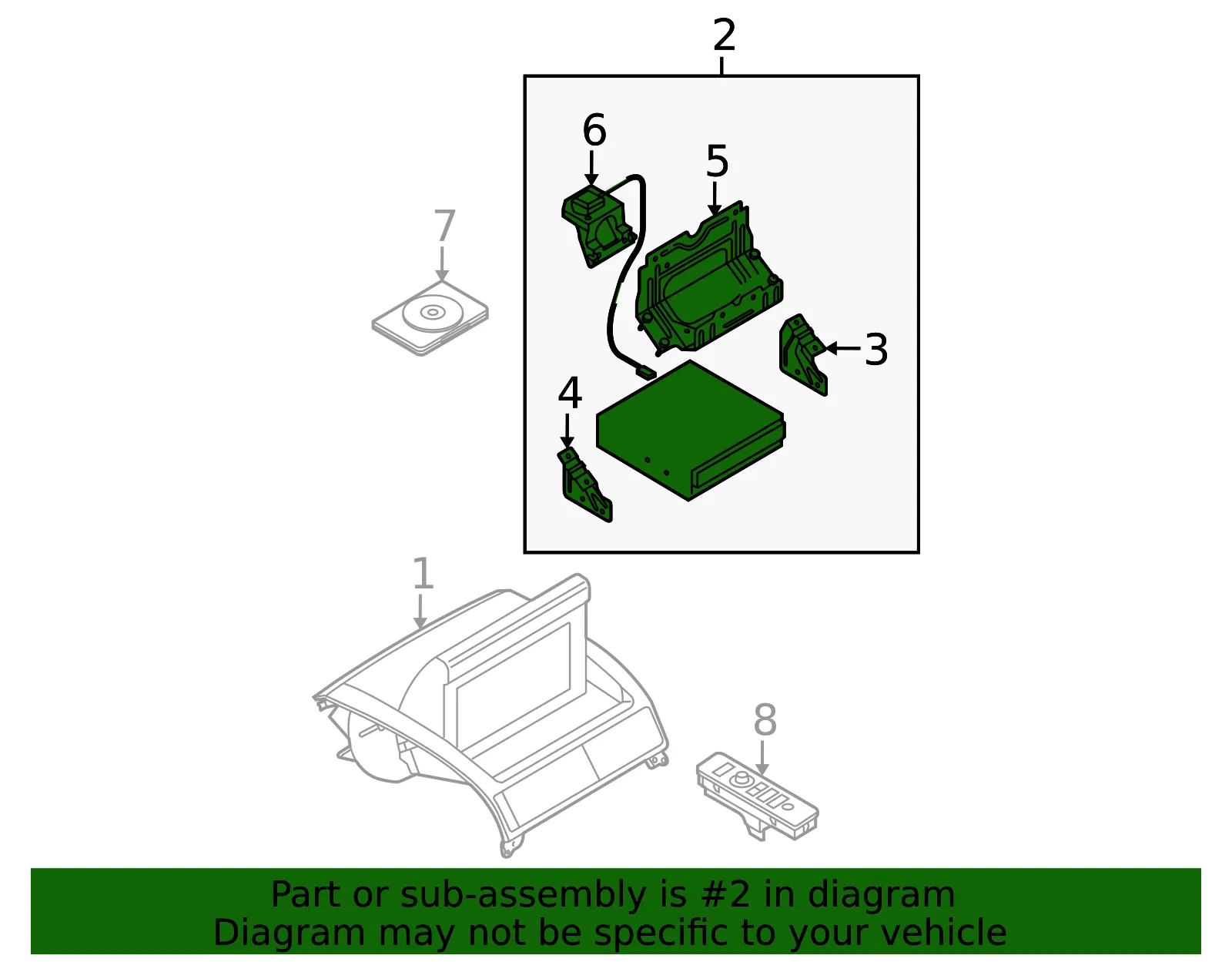 GPS Navigation Control Module - Mazda (br9l66df0g) - view 2