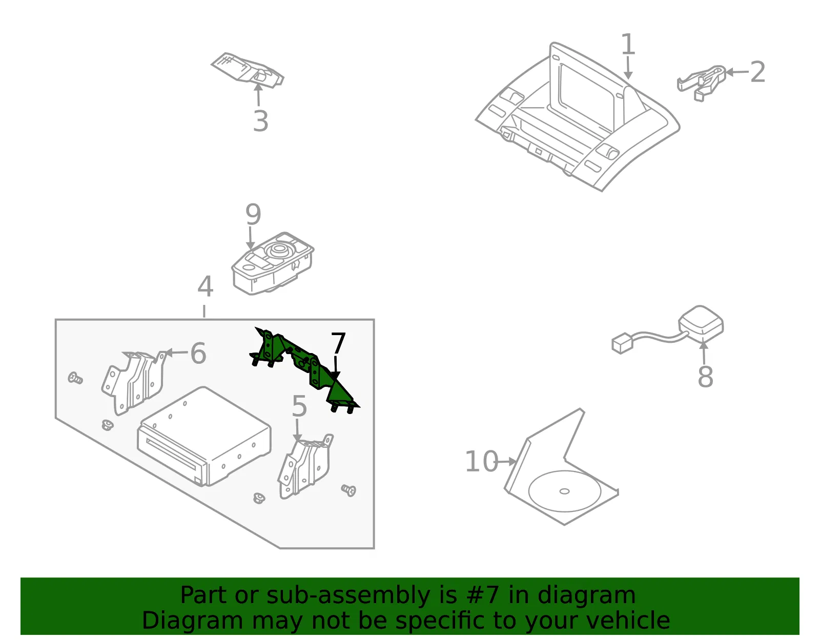 GPS Navigation Control Module Bracket - Mazda (c235669b0a) - view 2