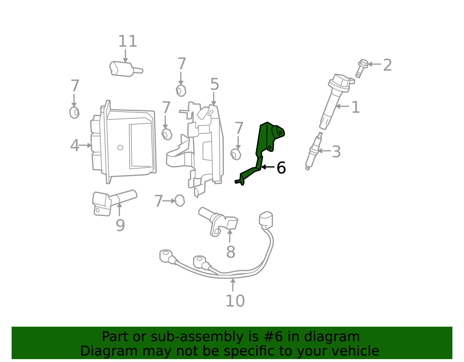 Engine Control Module (ECM) Bracket - Mazda (ca0118710) - view 2