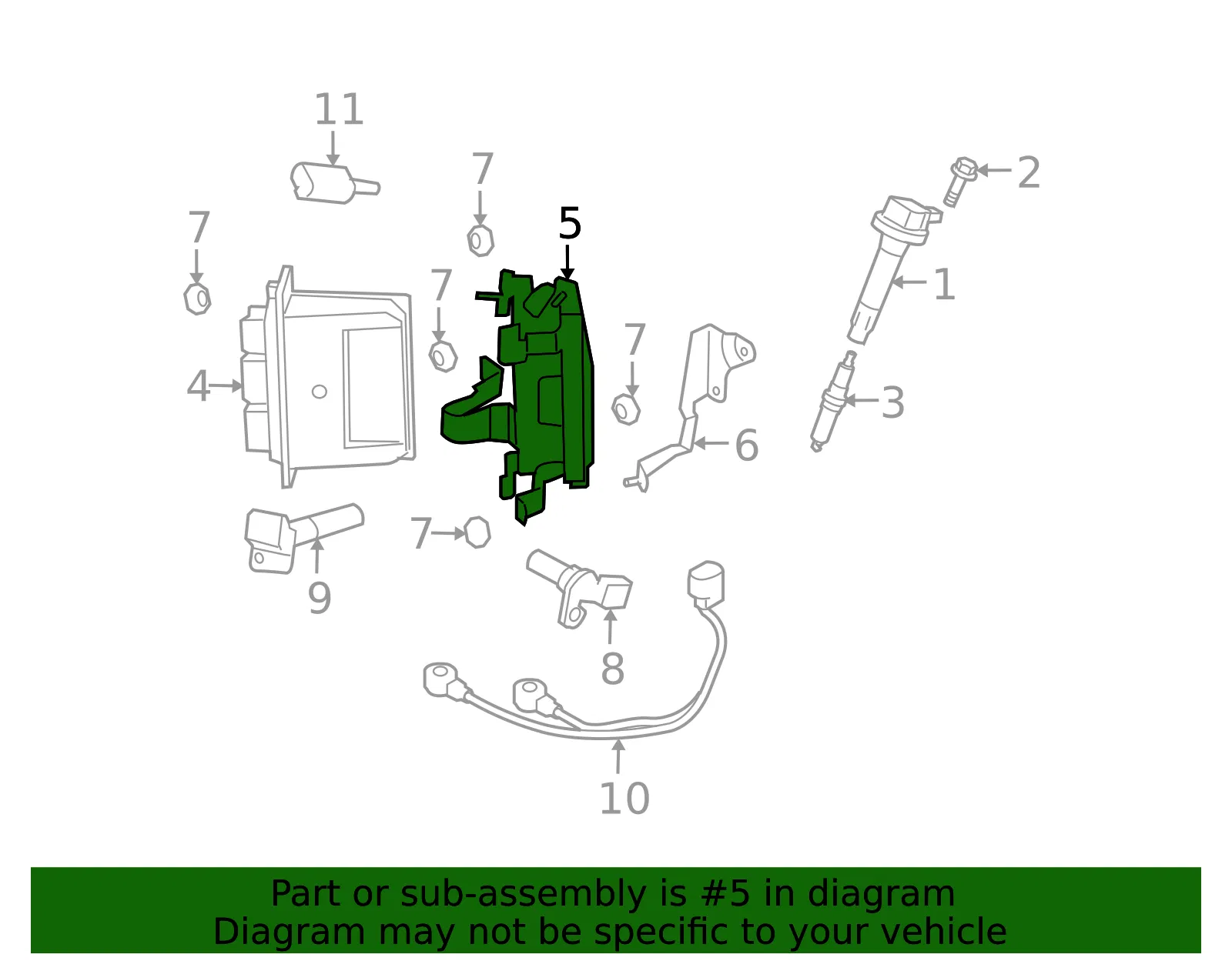 Engine Control Module (ECM) Bracket - Mazda (ca0118885a) - view 2