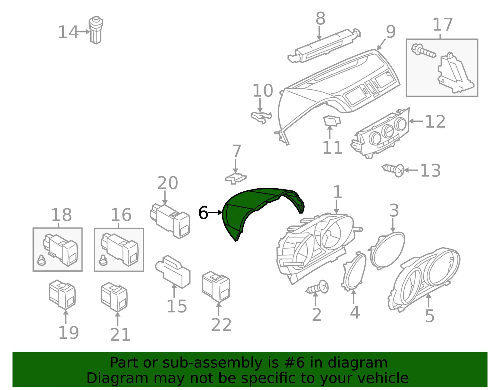 Instrument Cluster Visor - Mazda (cg1555463) - view 2