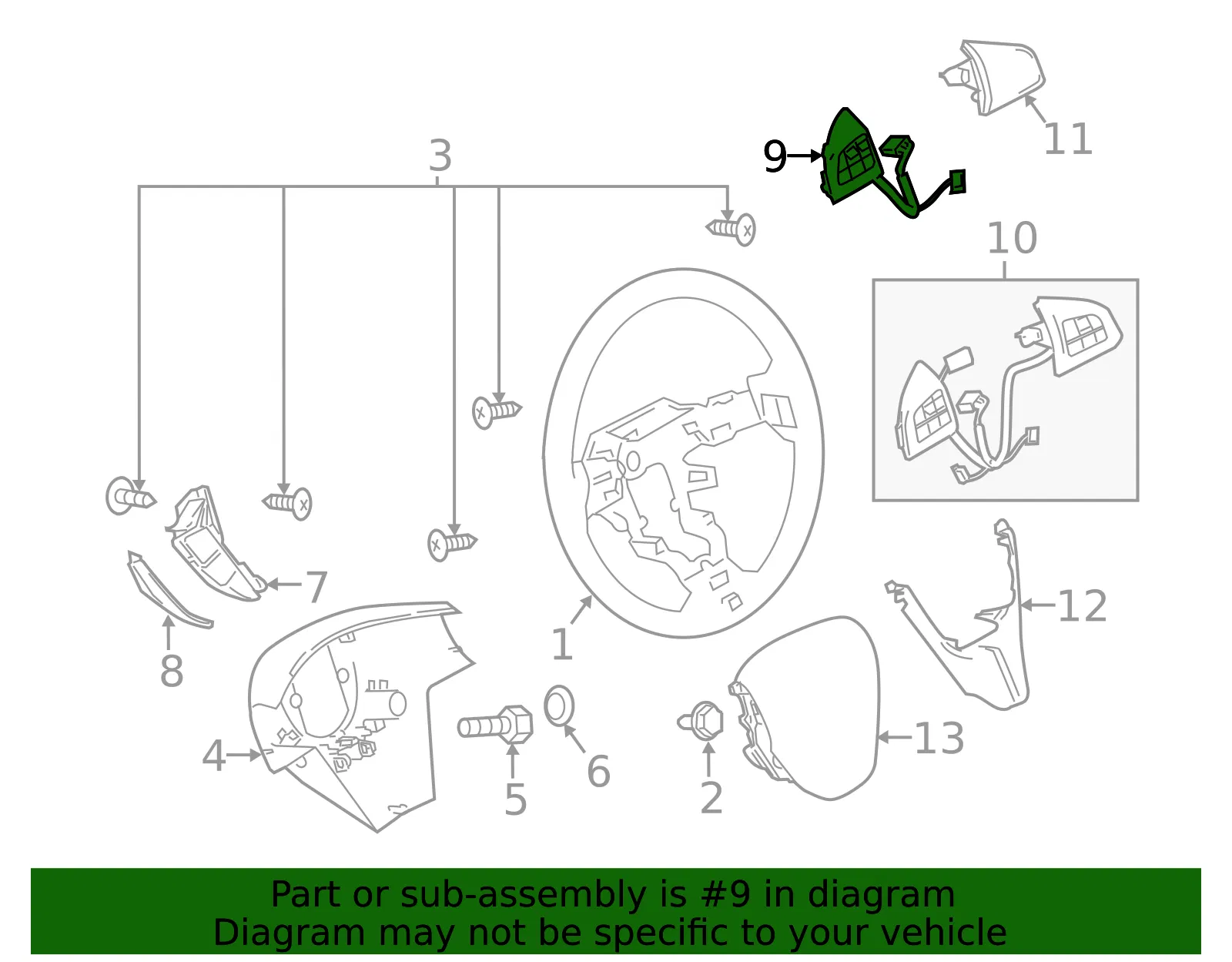 Switch Assembly - Mazda (cg15664m0) - view 2