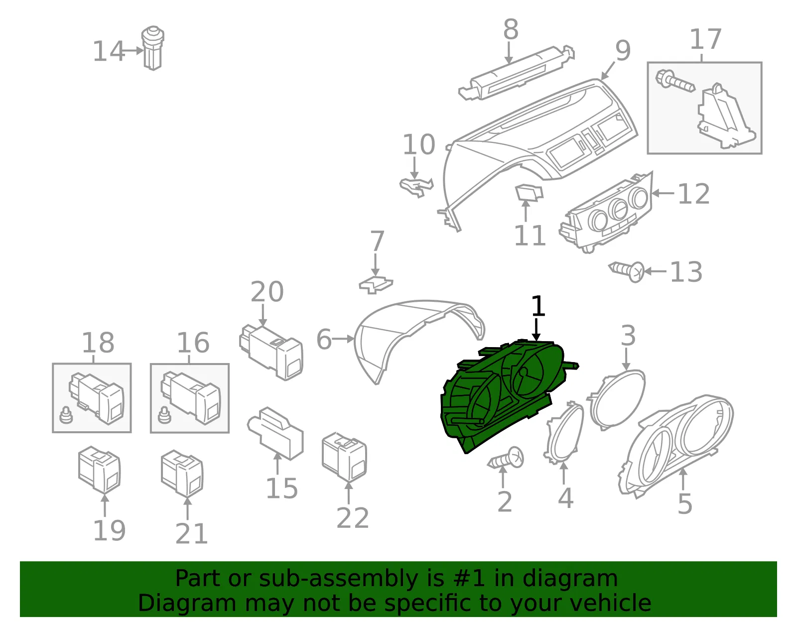 Instrument Cluster - Mazda (cg3755471b) - view 2
