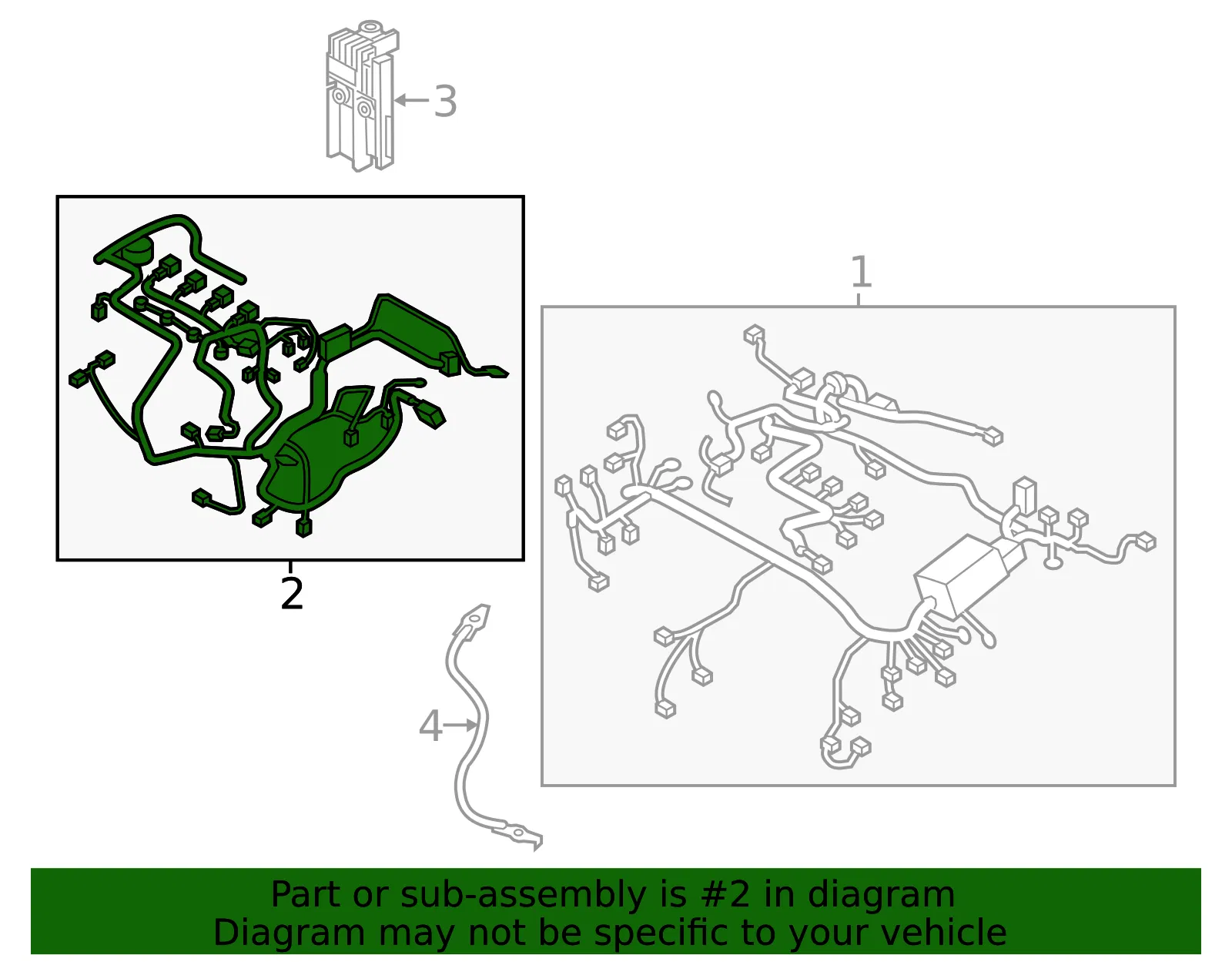 Engine Wiring Harness - Mazda (cg3967070b) - view 2