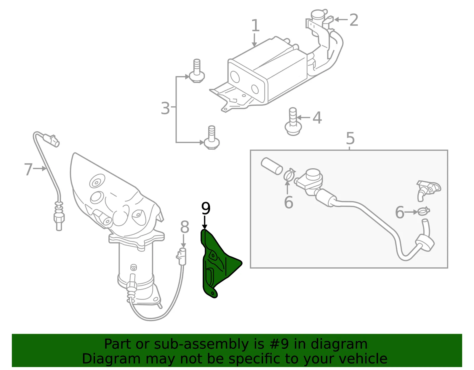 Oxygen Sensor Bracket - Mazda (cy0118282) - view 2