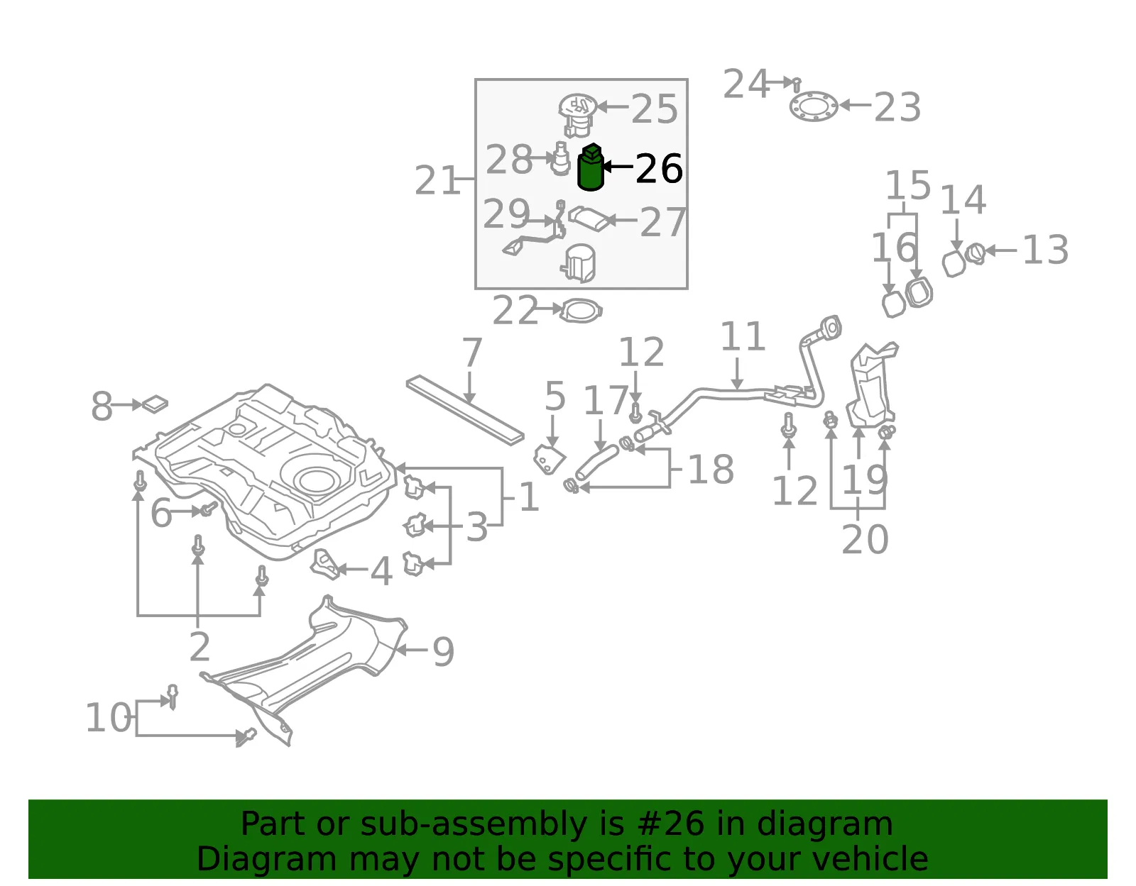 Fuel Pump Module Assembly - Mazda (cy0313350) - view 2