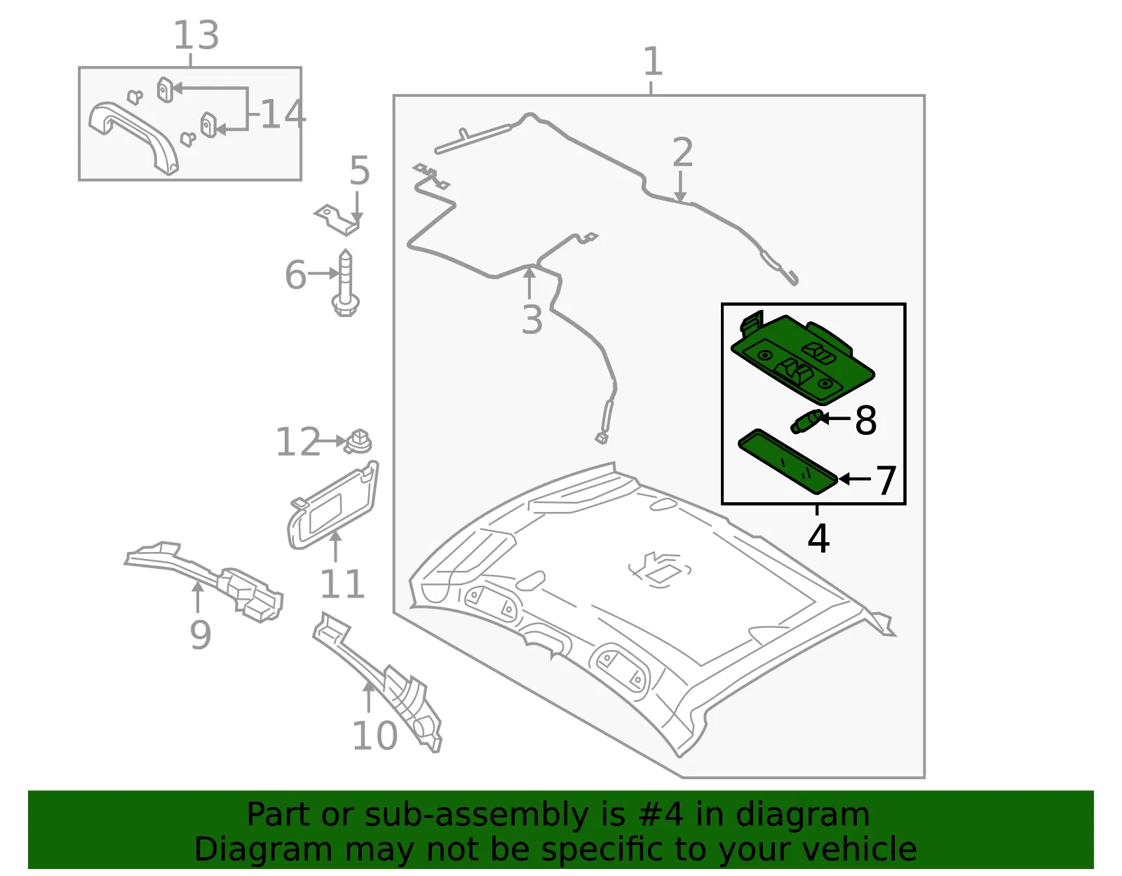 Dome Lamp Assembly - Mazda (d35051310e30) - view 2