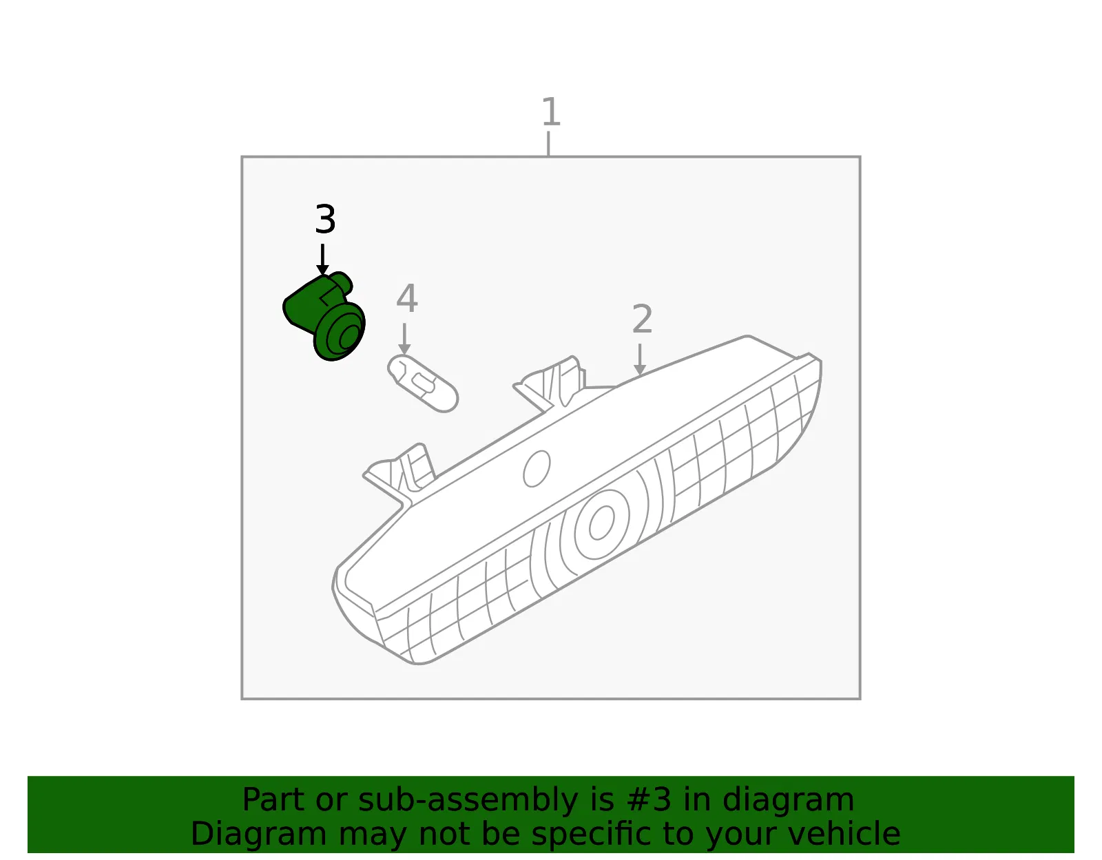 Center High Mount Stop Light Socket - Mazda (d35051584) - view 2