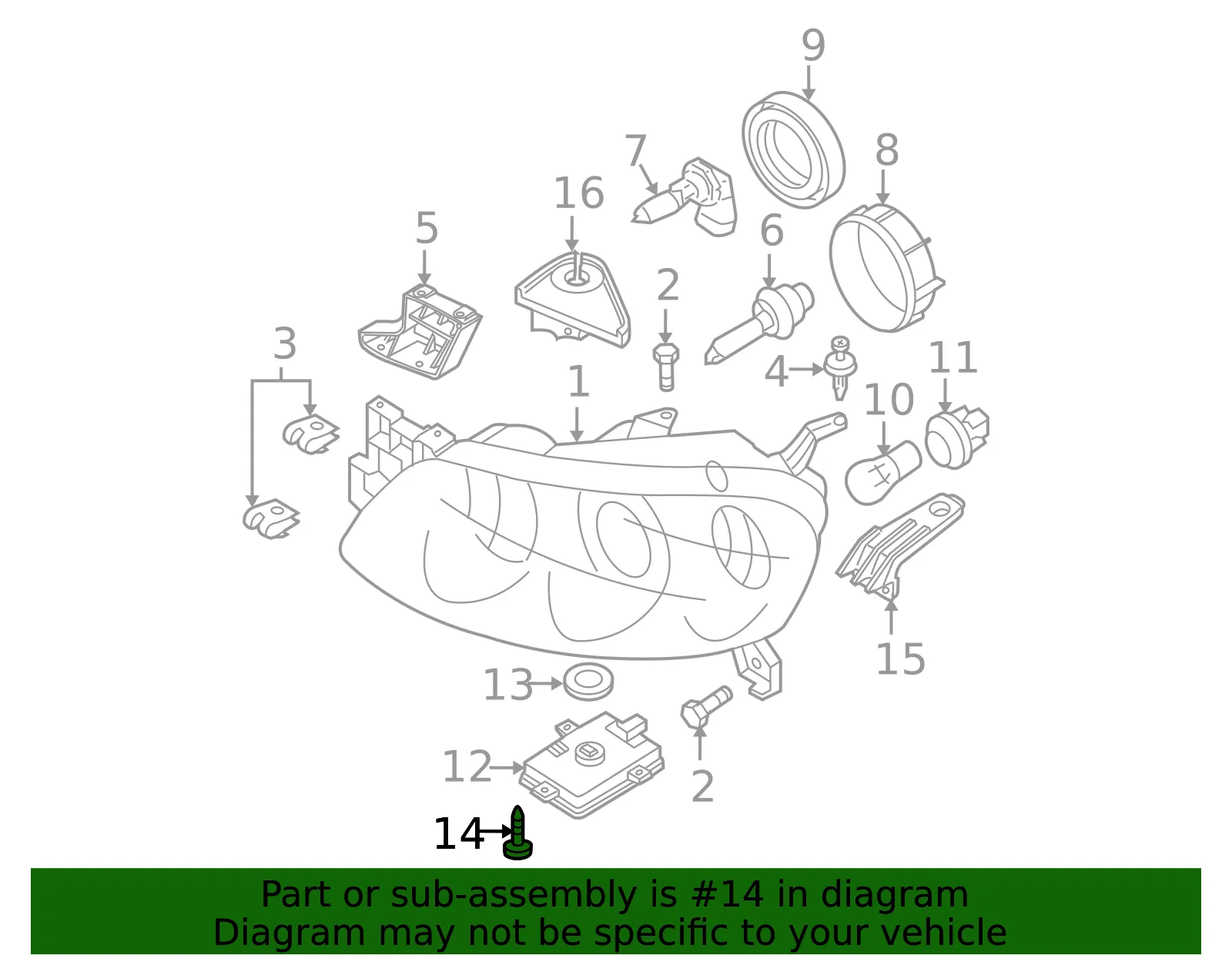 Control Module Screw - Mazda (d391510e3) - view 2